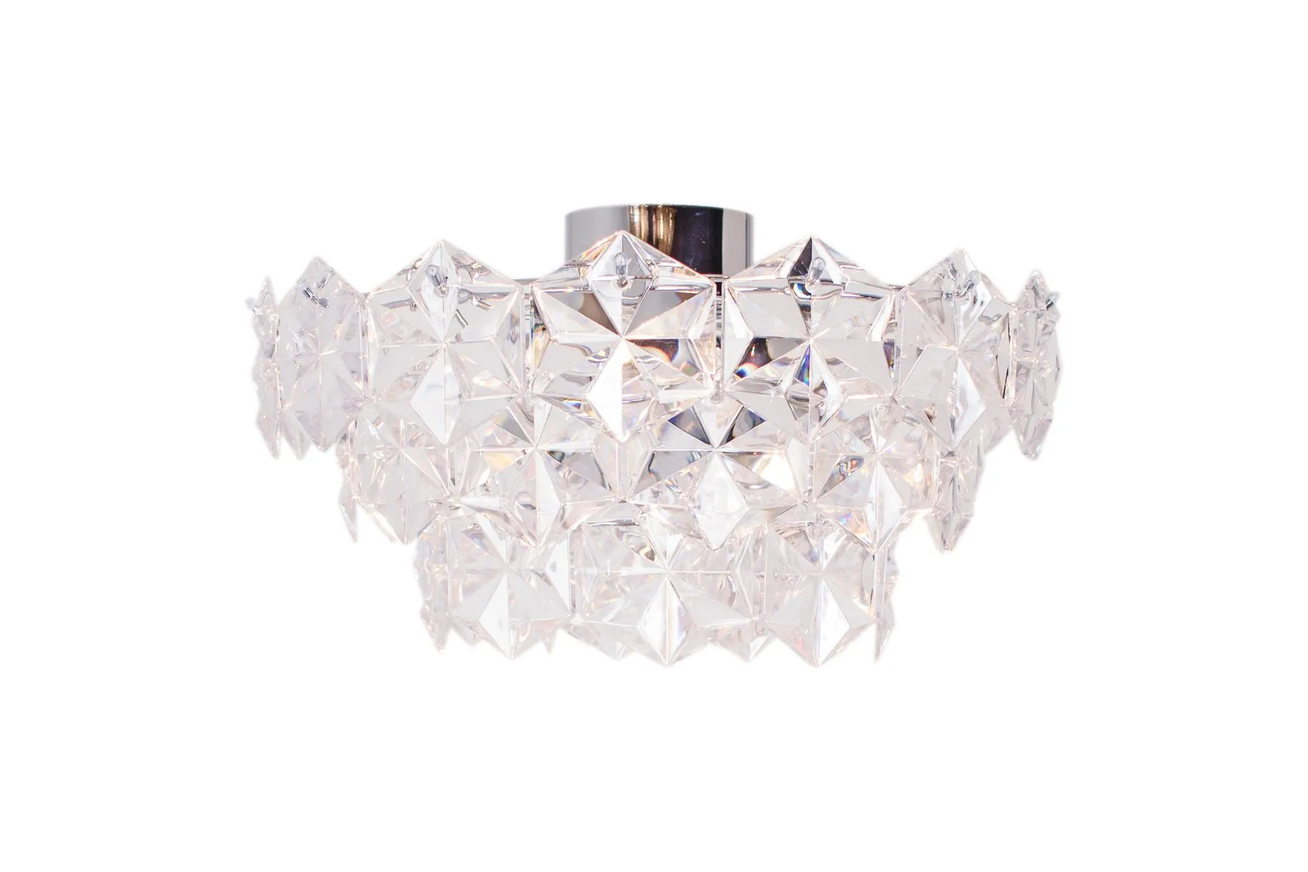 Monarque plafond Ø51cm Krom/klar