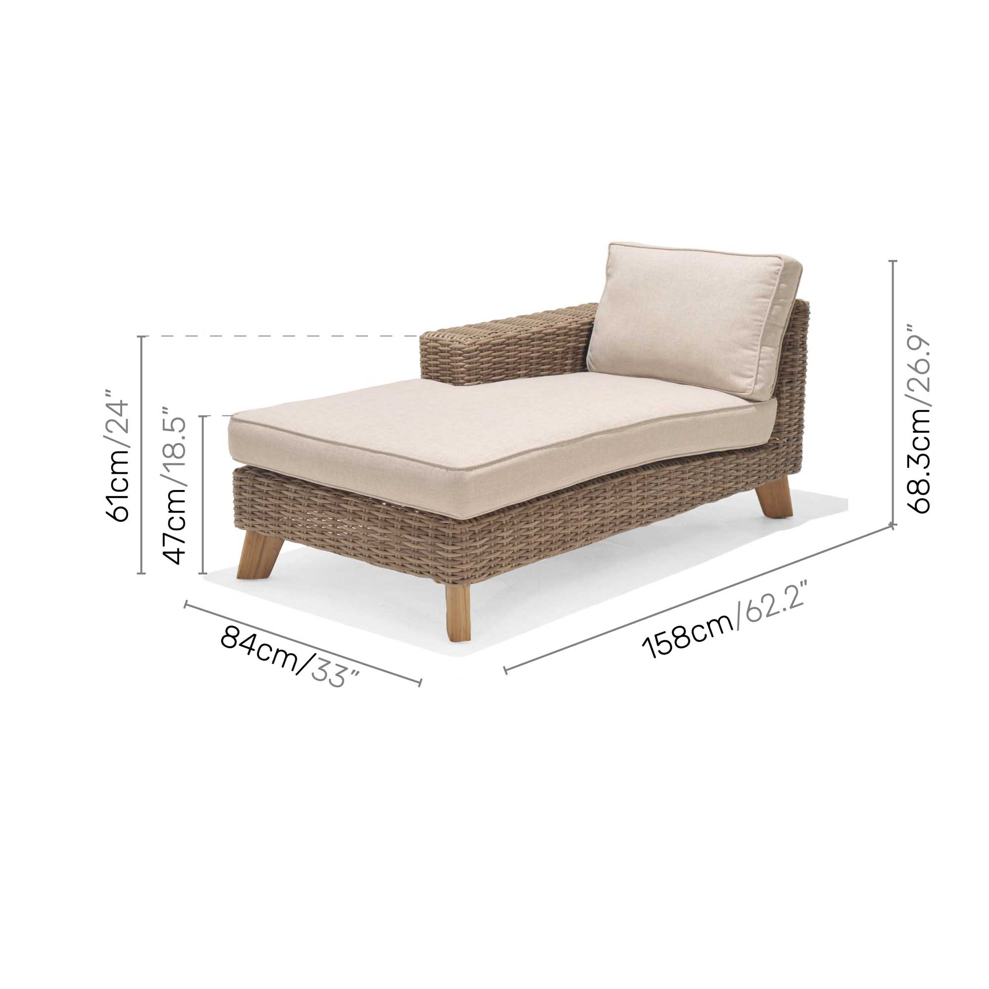 Bahamas chaiselongsæt