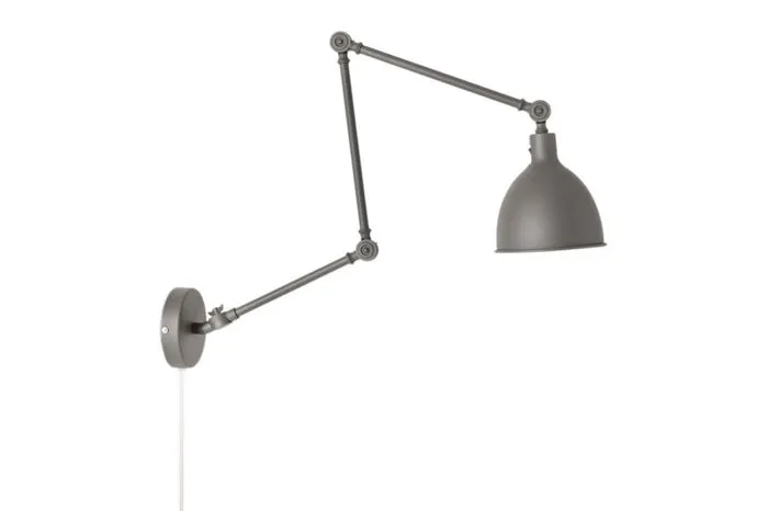 Bazar vägglampa l61.5-122.cm Grå
