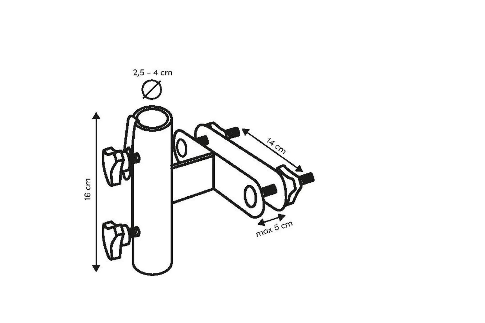 Parasollfeste flatt vertikalt