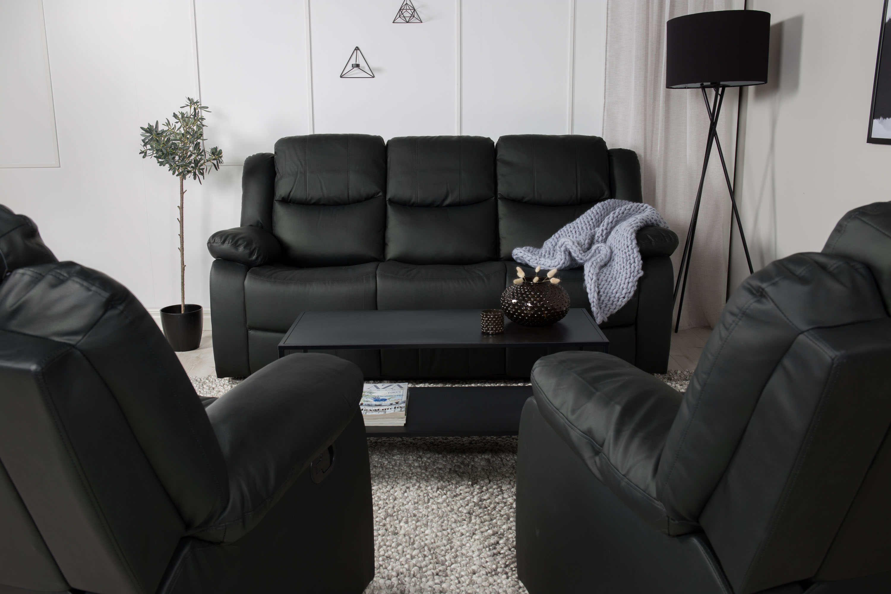 Alba 3-sits reclinersoffa