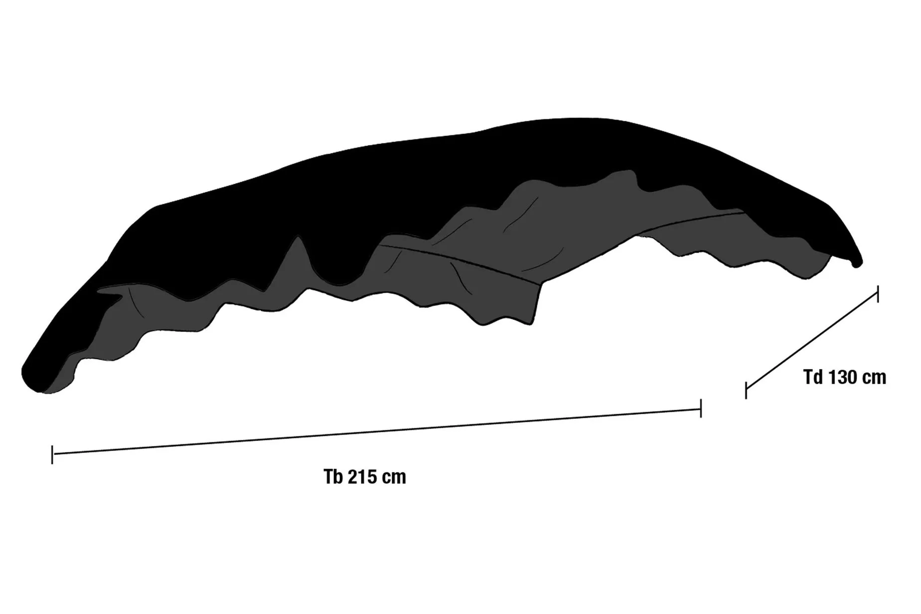 Välvt hængesofatak