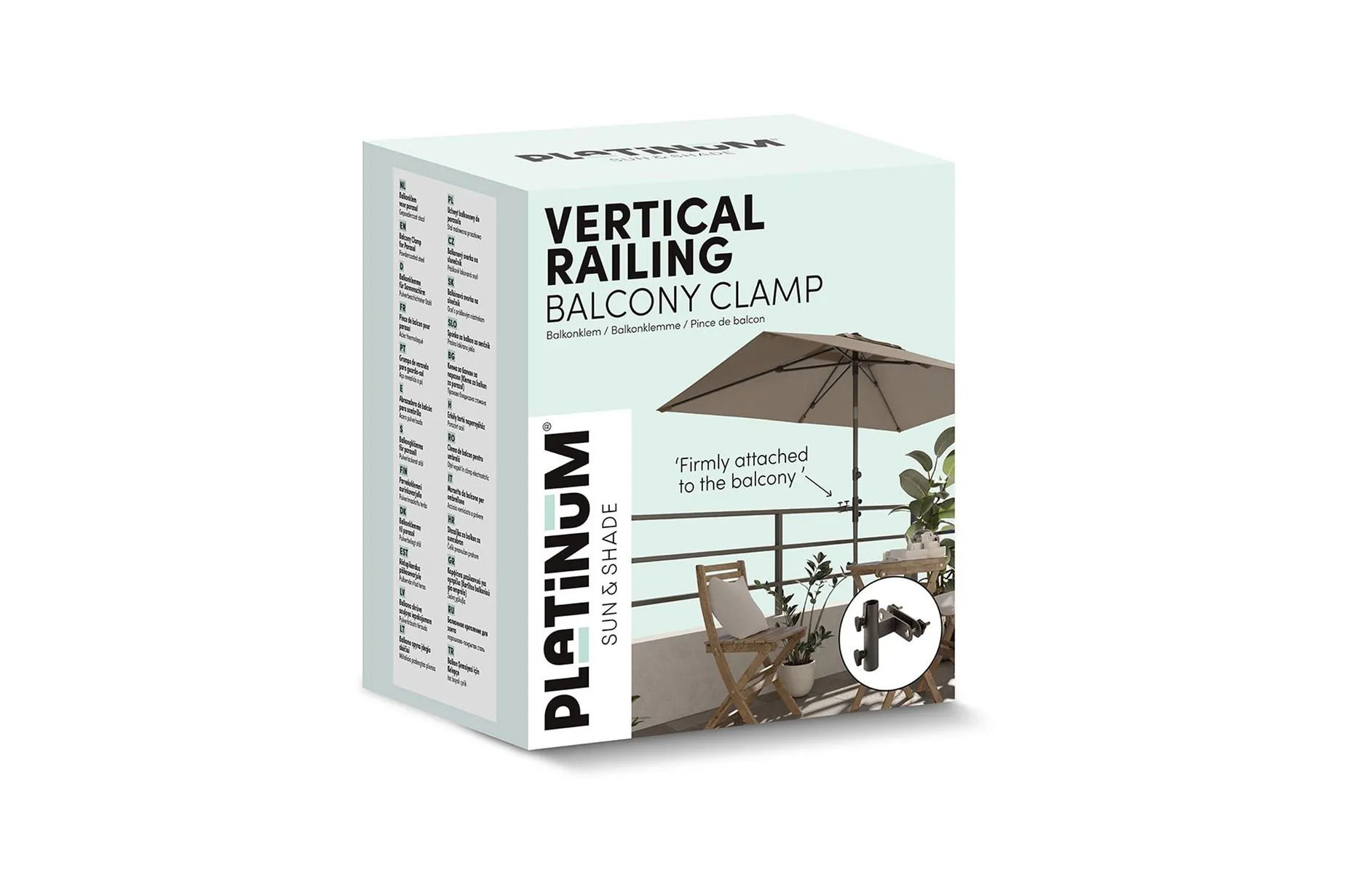 Parasollfeste flatt vertikalt