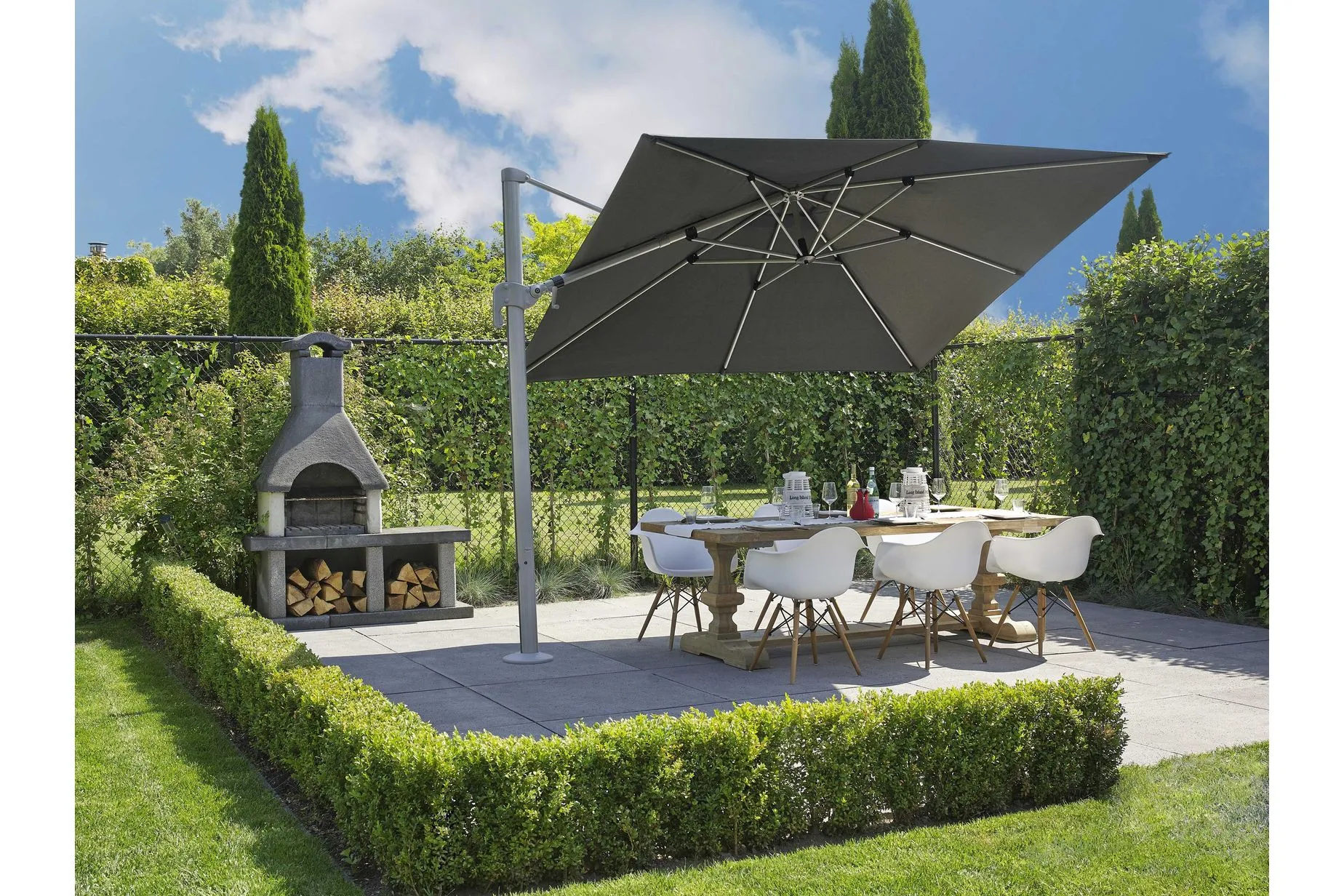 In-Ground parasollfot för fastgjutning