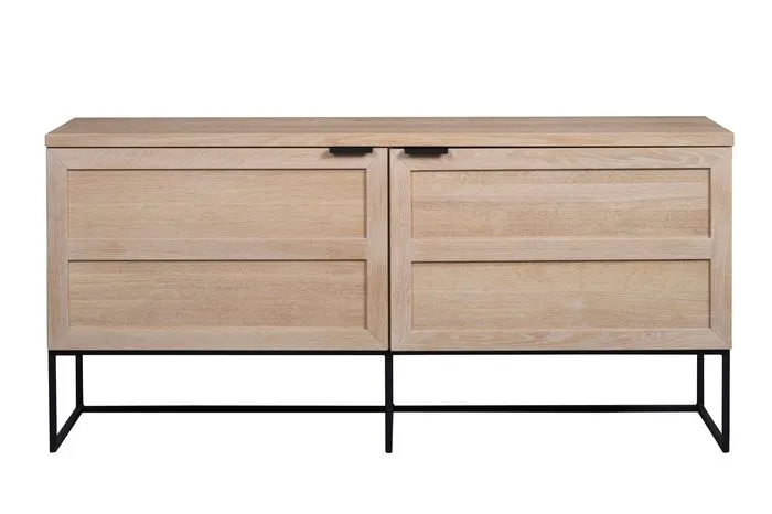 Everett skjenk 160 hvit eik/svart