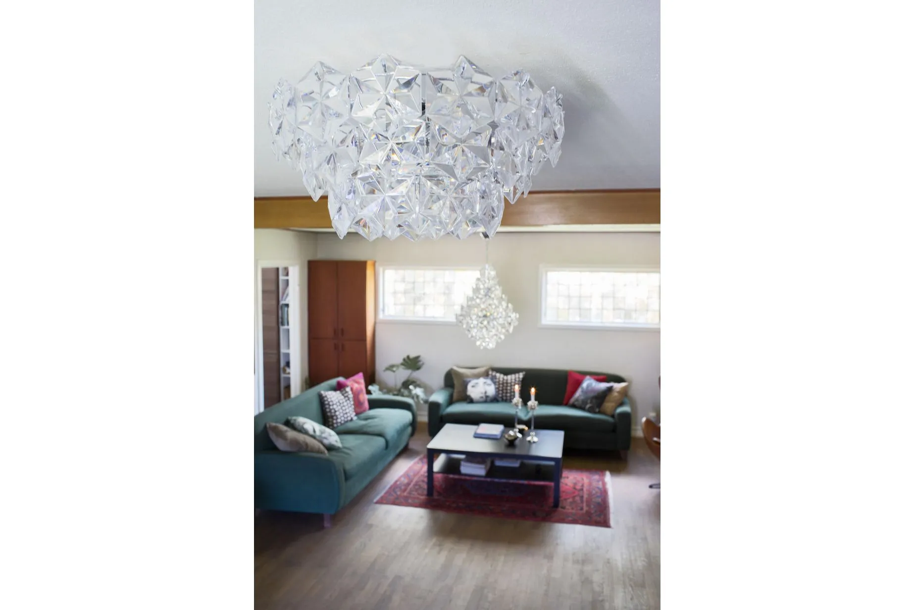 Monarque plafond Ø51cm Krom/klar