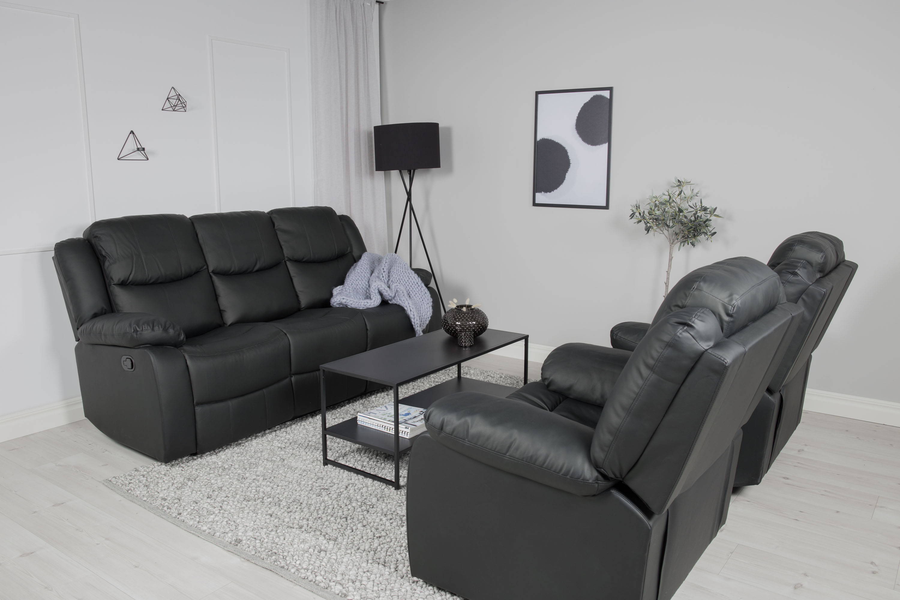 Alba 3-sits reclinersoffa