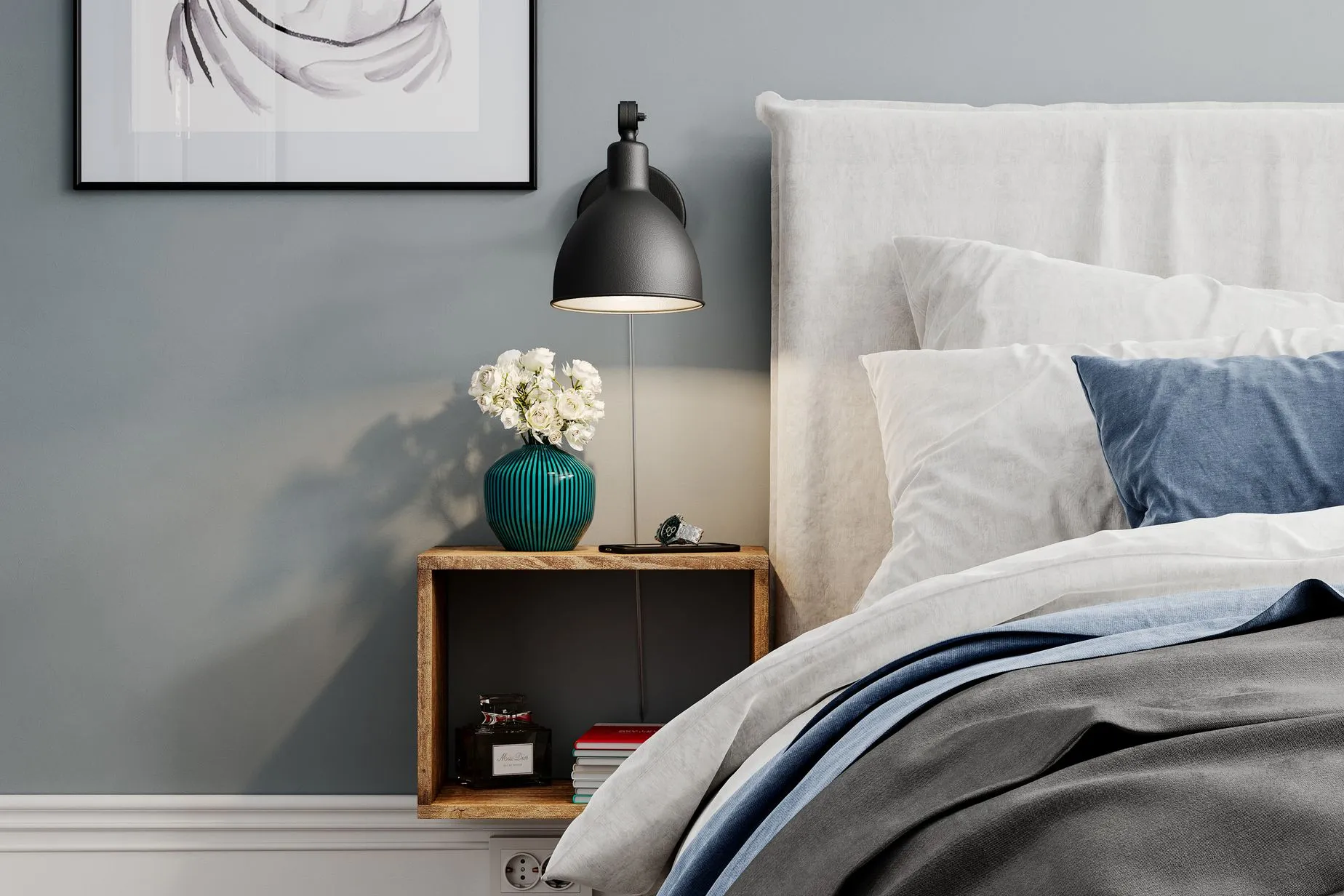 Bazar mini vägglampa Sandsvart