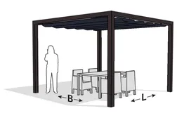 Solbeskyttelse pergola
