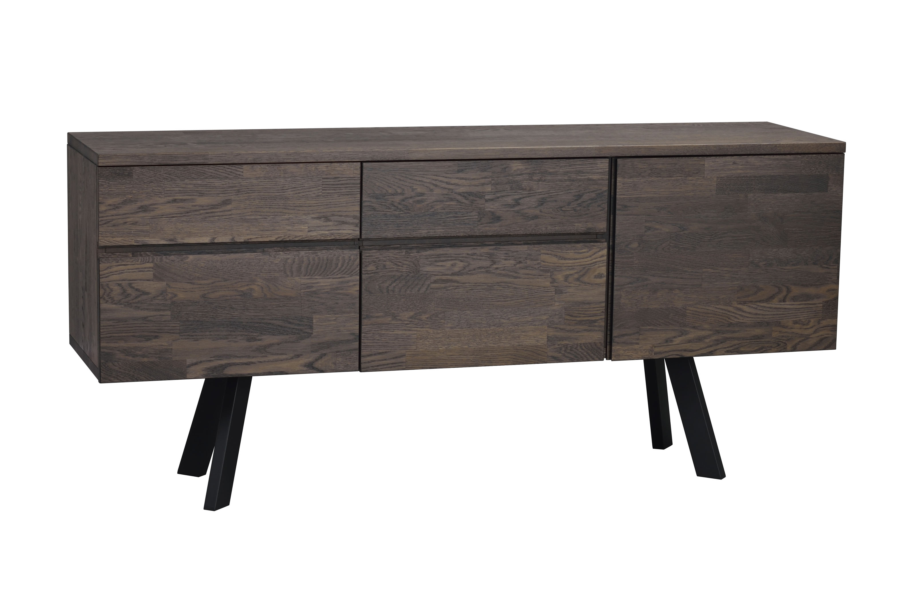 Fred skjenk mørkebrun eik/svart