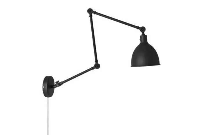 Bazar vägglampa l61.5-122.cm Svart