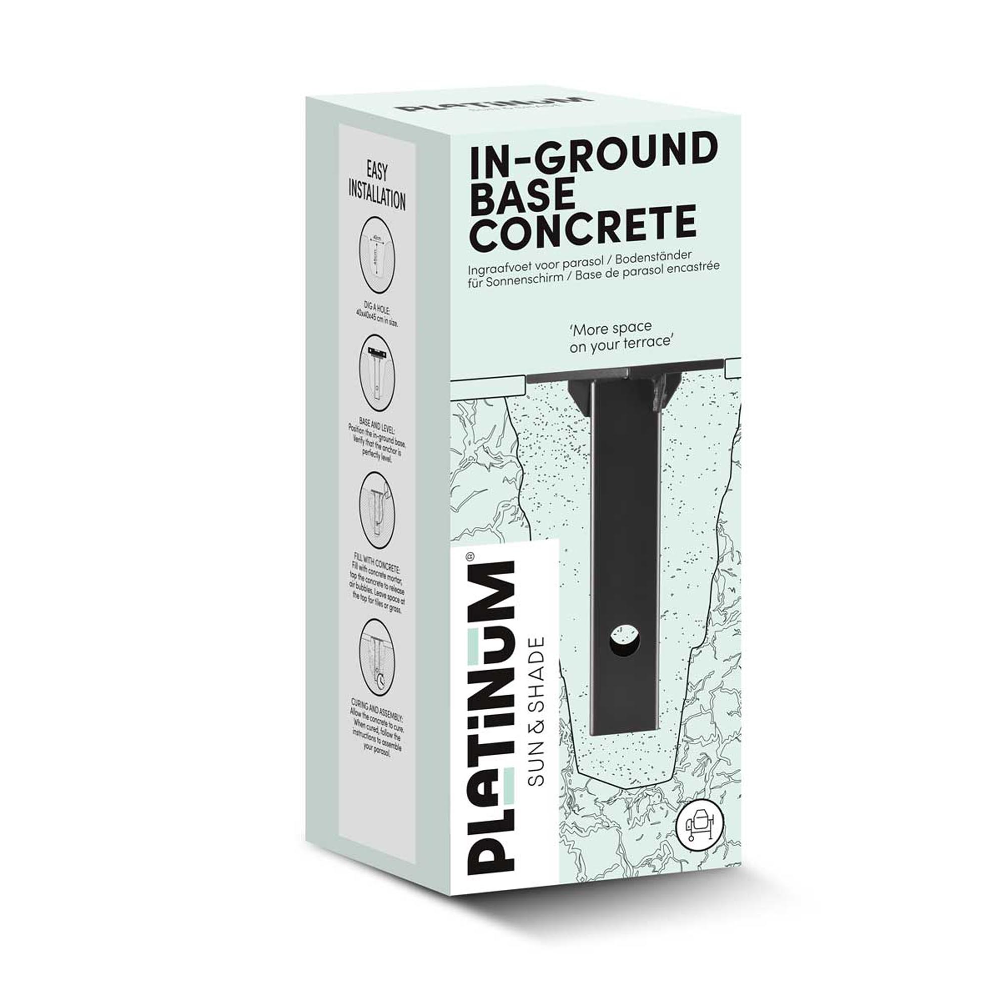 In-Ground parasollfot för fastgjutning