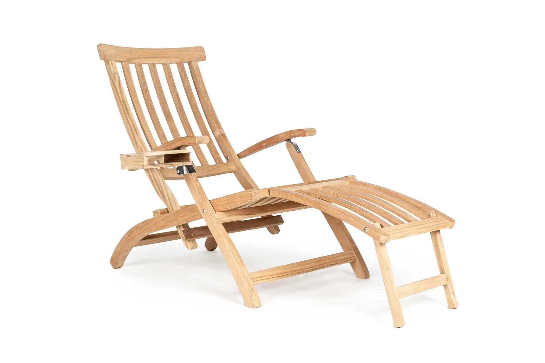 Lobby däckstol Teak inkl. bricka & regnskydd