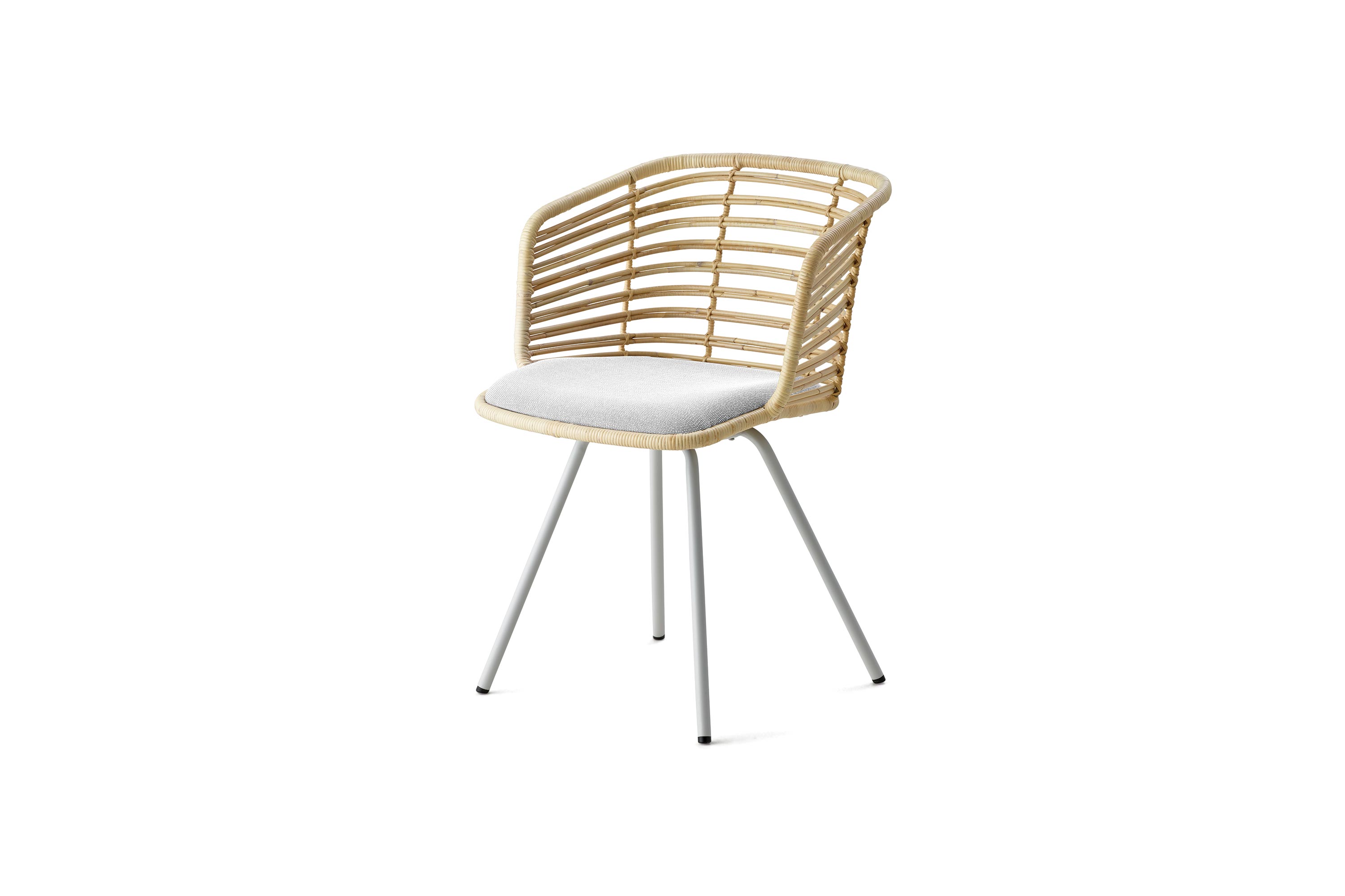 Spin stol Natur, rotting m/ vit ram