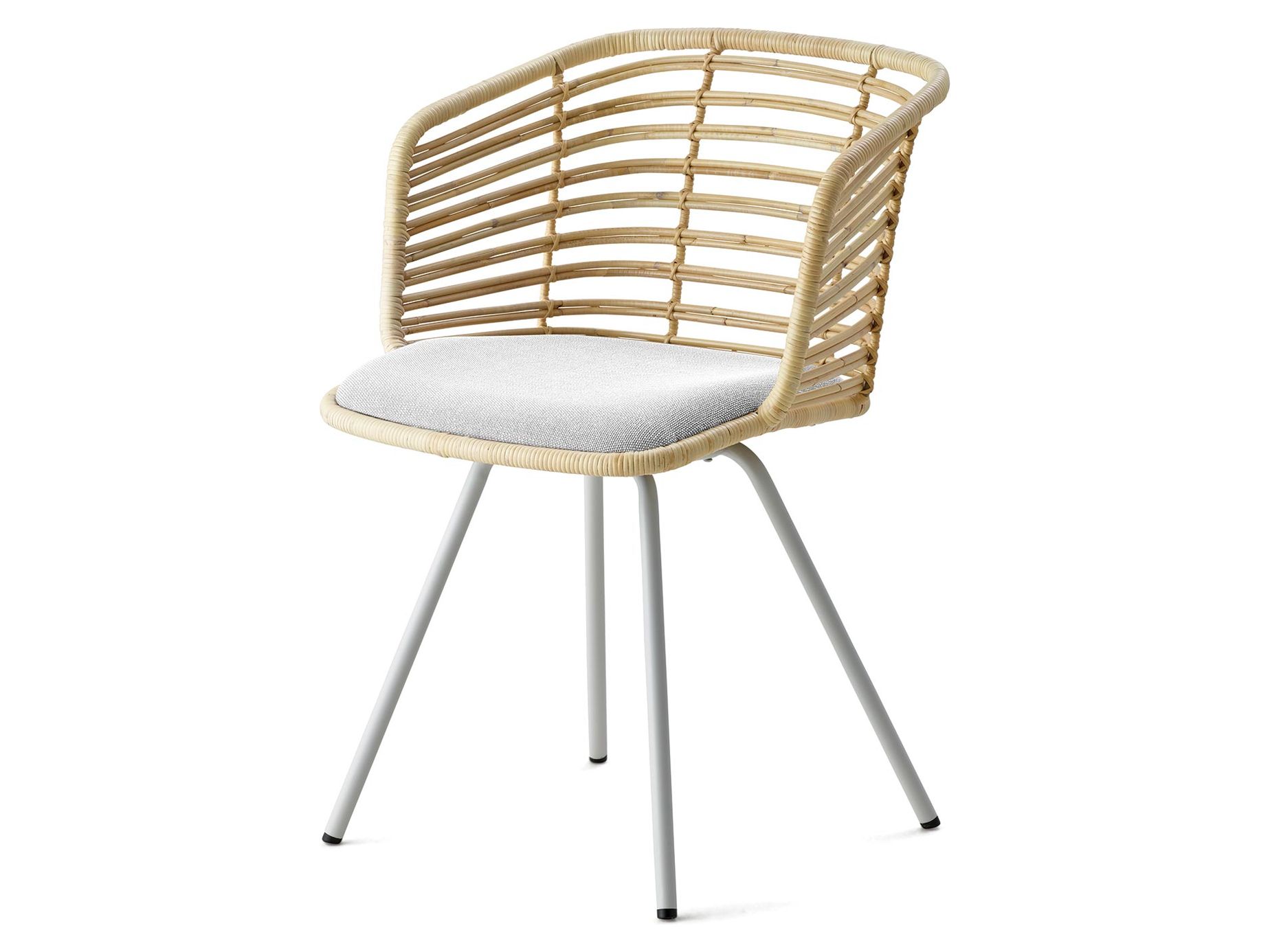 Spin stol Natur, rotting m/ vit ram