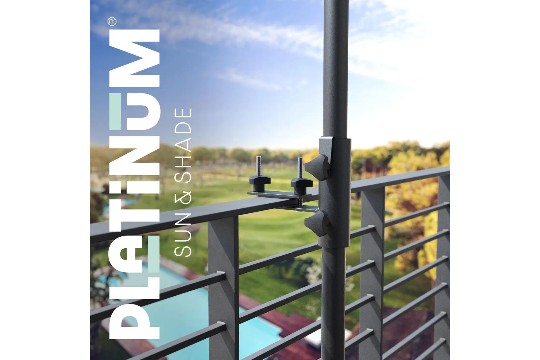 Parasollfeste flatt horisontalt