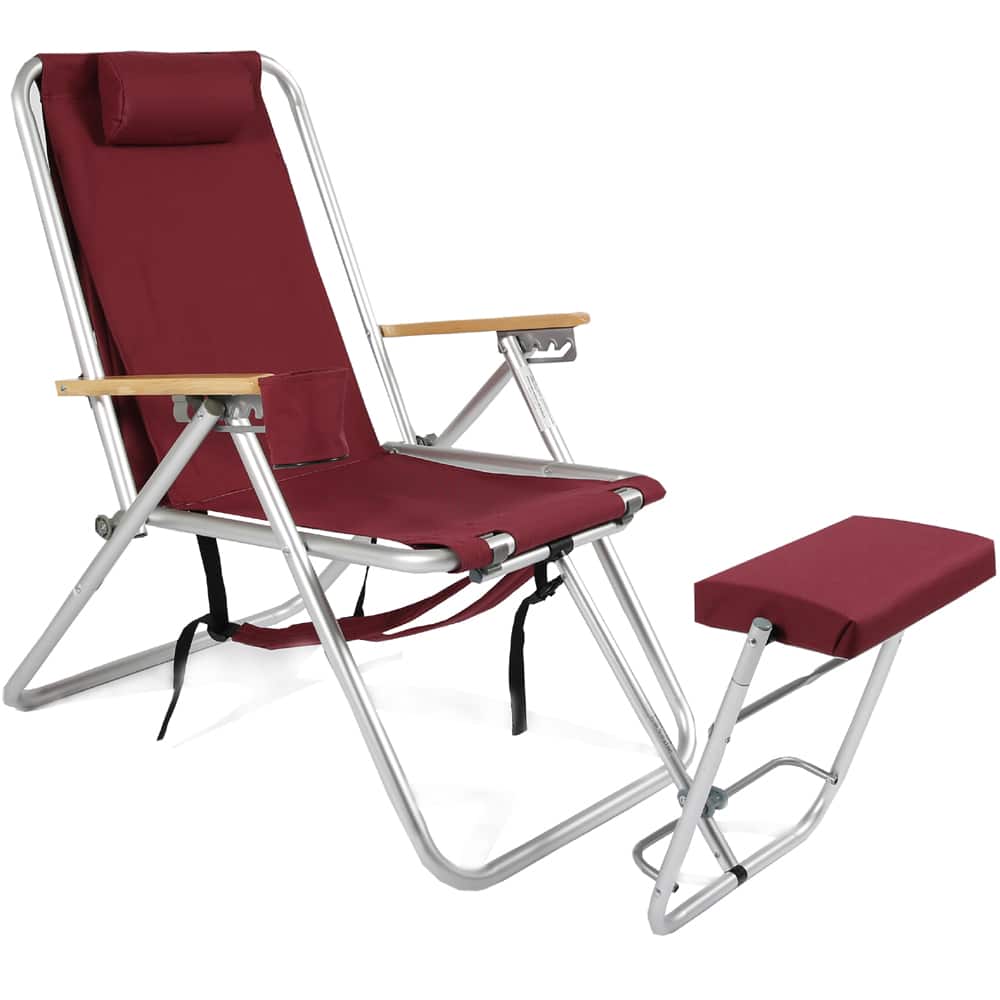 Fritab Roxy strandstol Bordeaux Kylbag & mobilficka