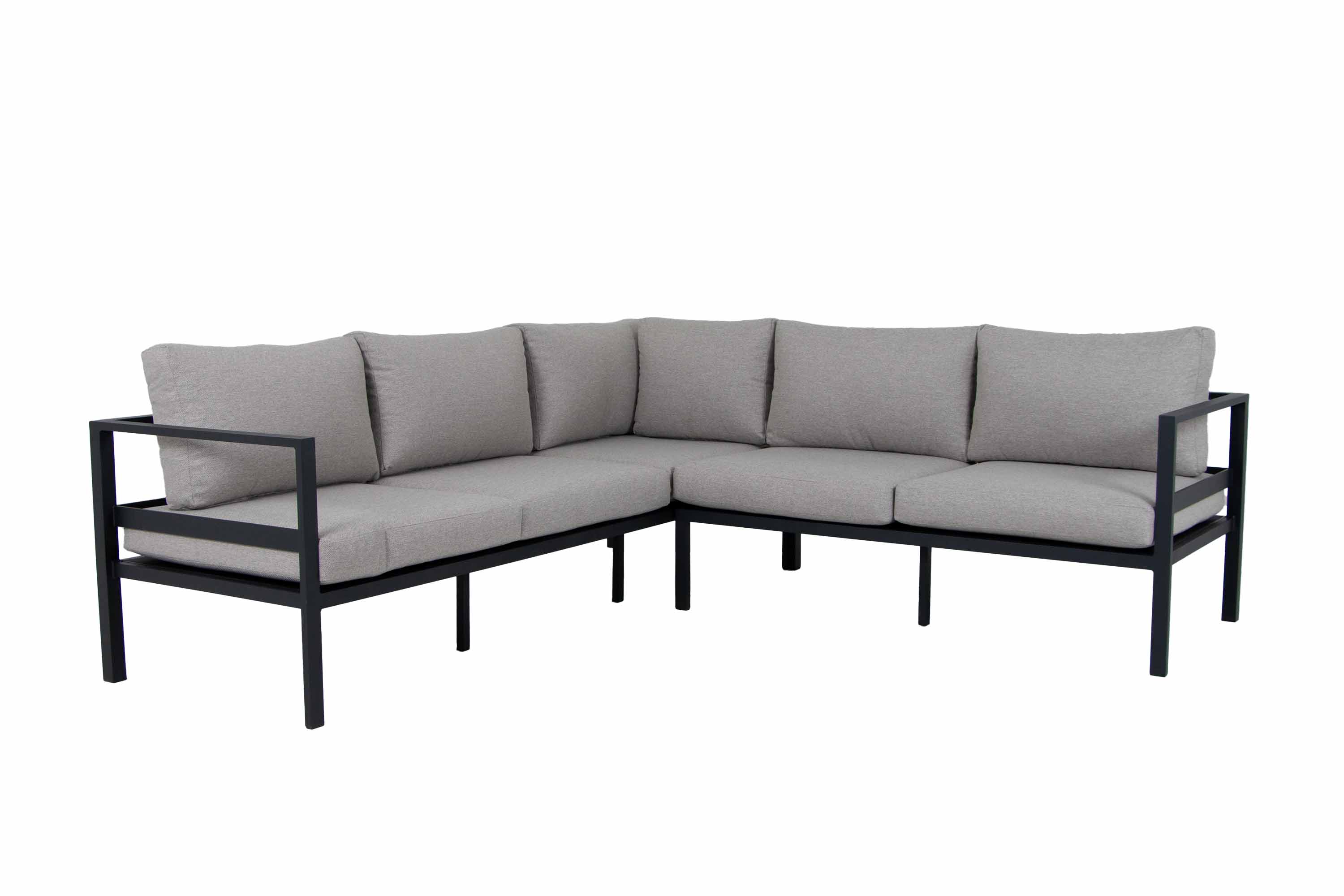 Selected Exclusive Hjuvik soffgrupp Svart med grå dynor 3-sitsavslut, 2-sitsavslut & hörn