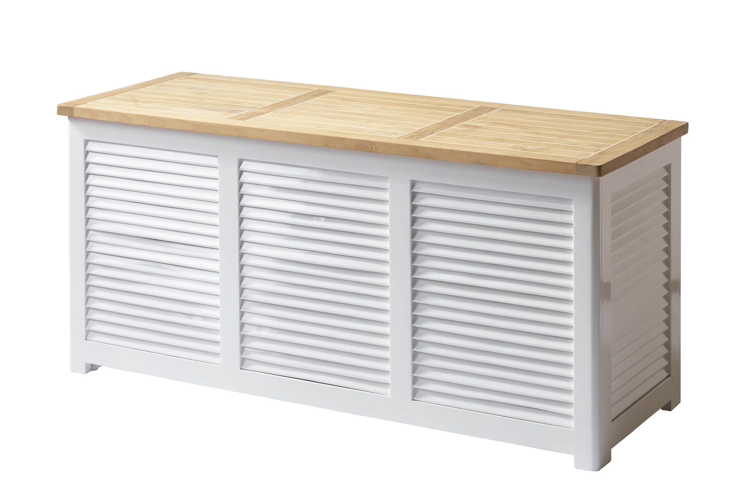 Cinas Classic dynlåda Vit/Teak 130 x 50 x 60 cm