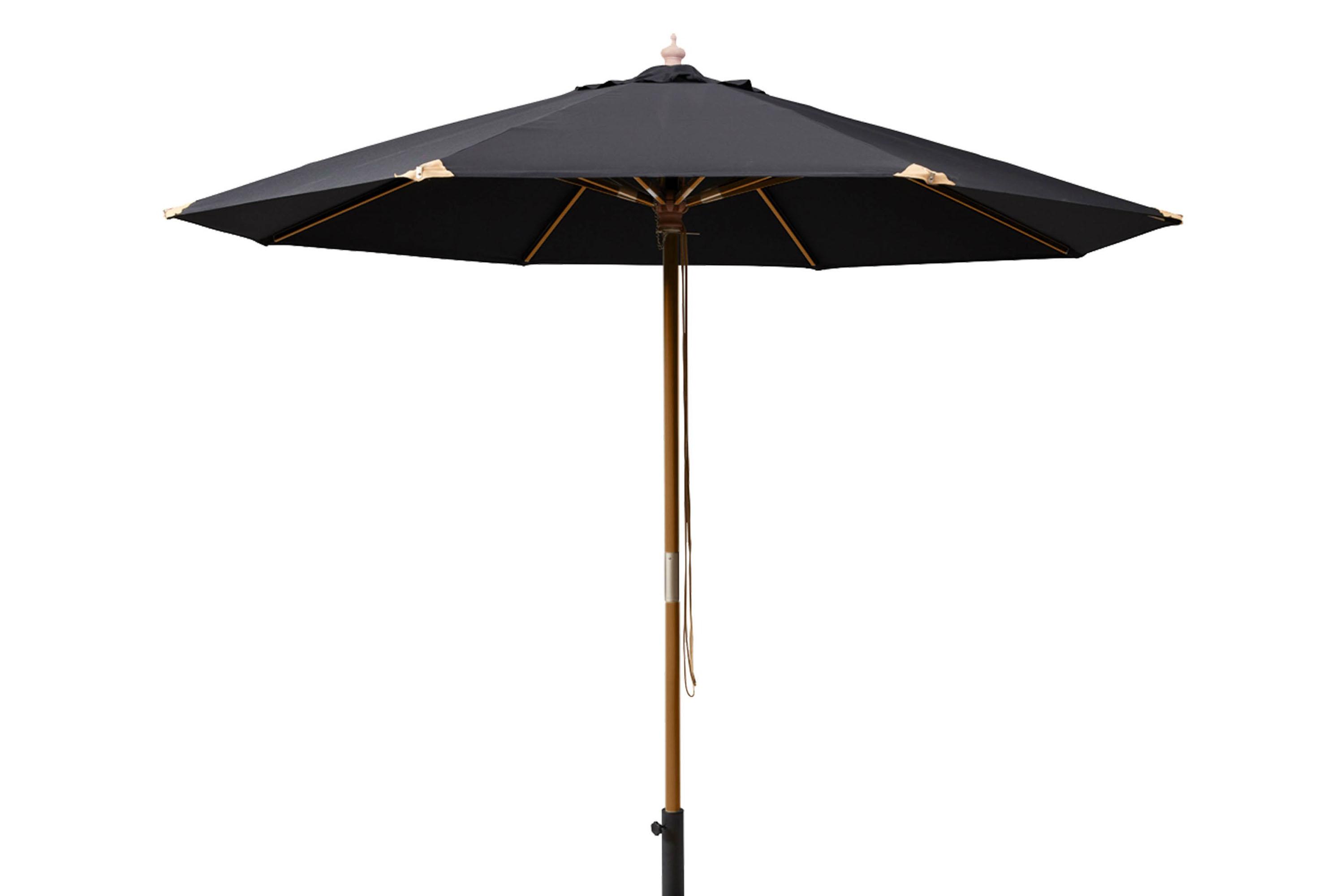 Cinas Capri parasoll Teaklook/svart 3 m
