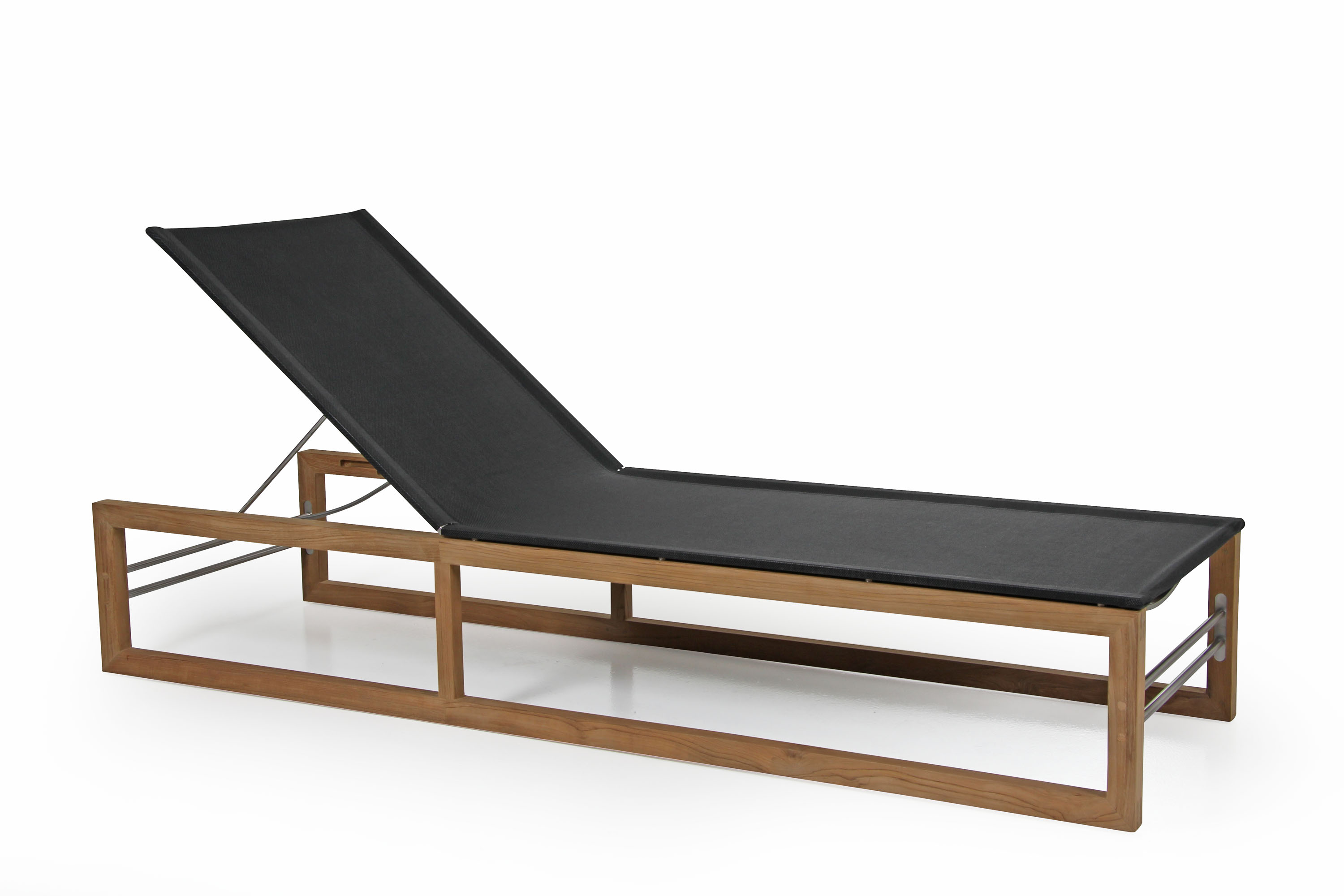 Brafab Vevi solsäng Teak/svart