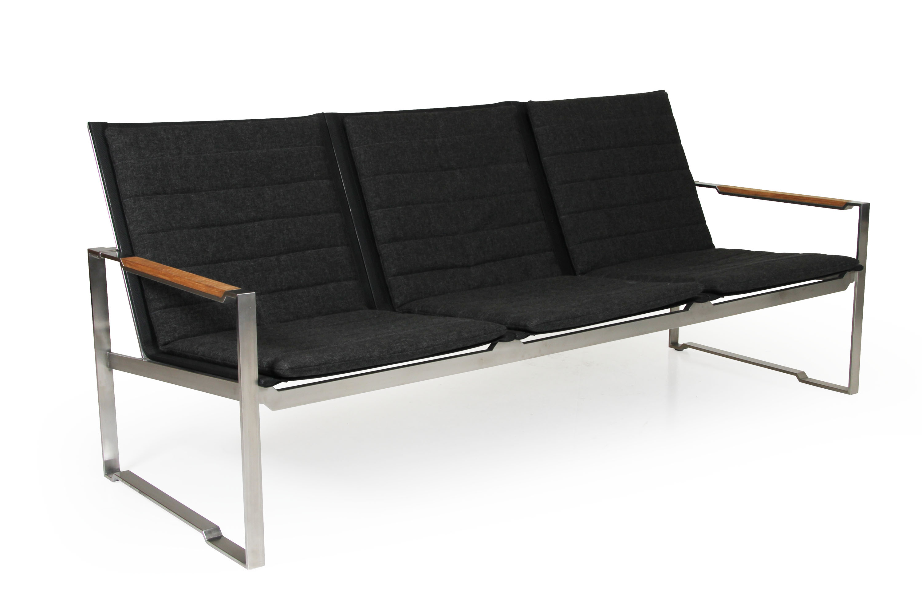 Brafab Gotland 3-sitssoffa Rostfritt/teak 192 x 84 cm