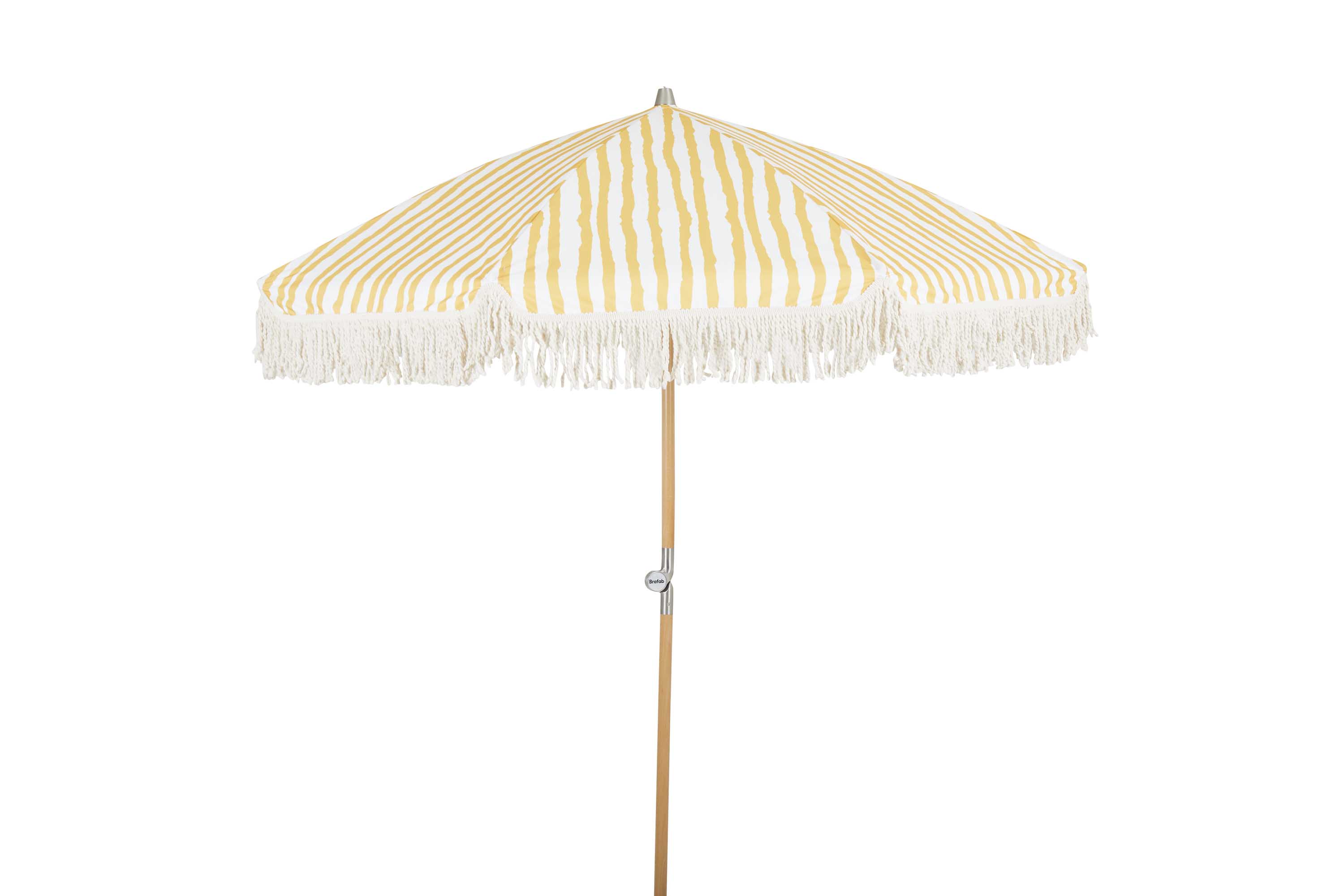 Brafab Gatsby parasoll Gul/randig 1,8 m