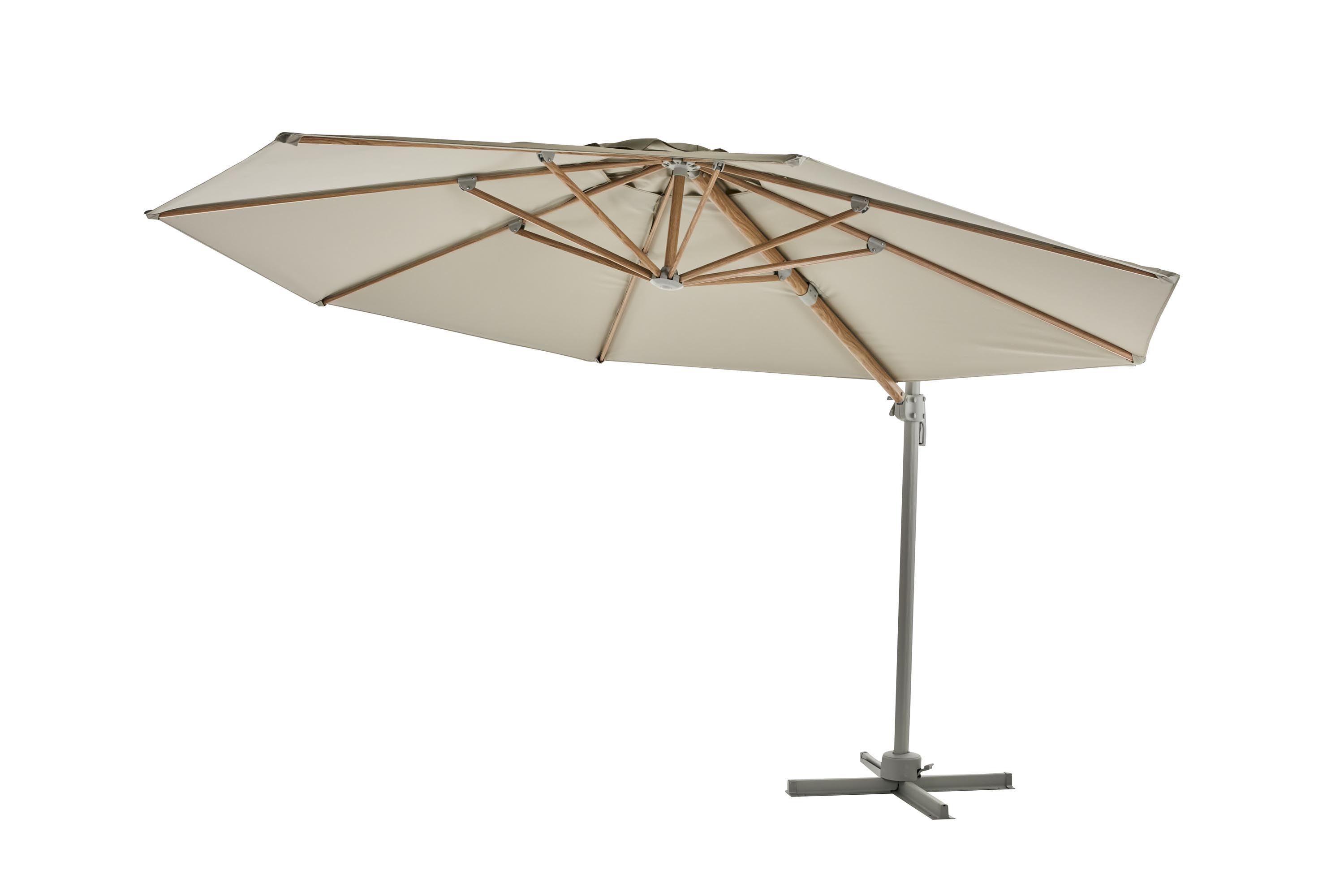 Brafab Luzzi parasoll Ljusgrå/khaki 3,5 m