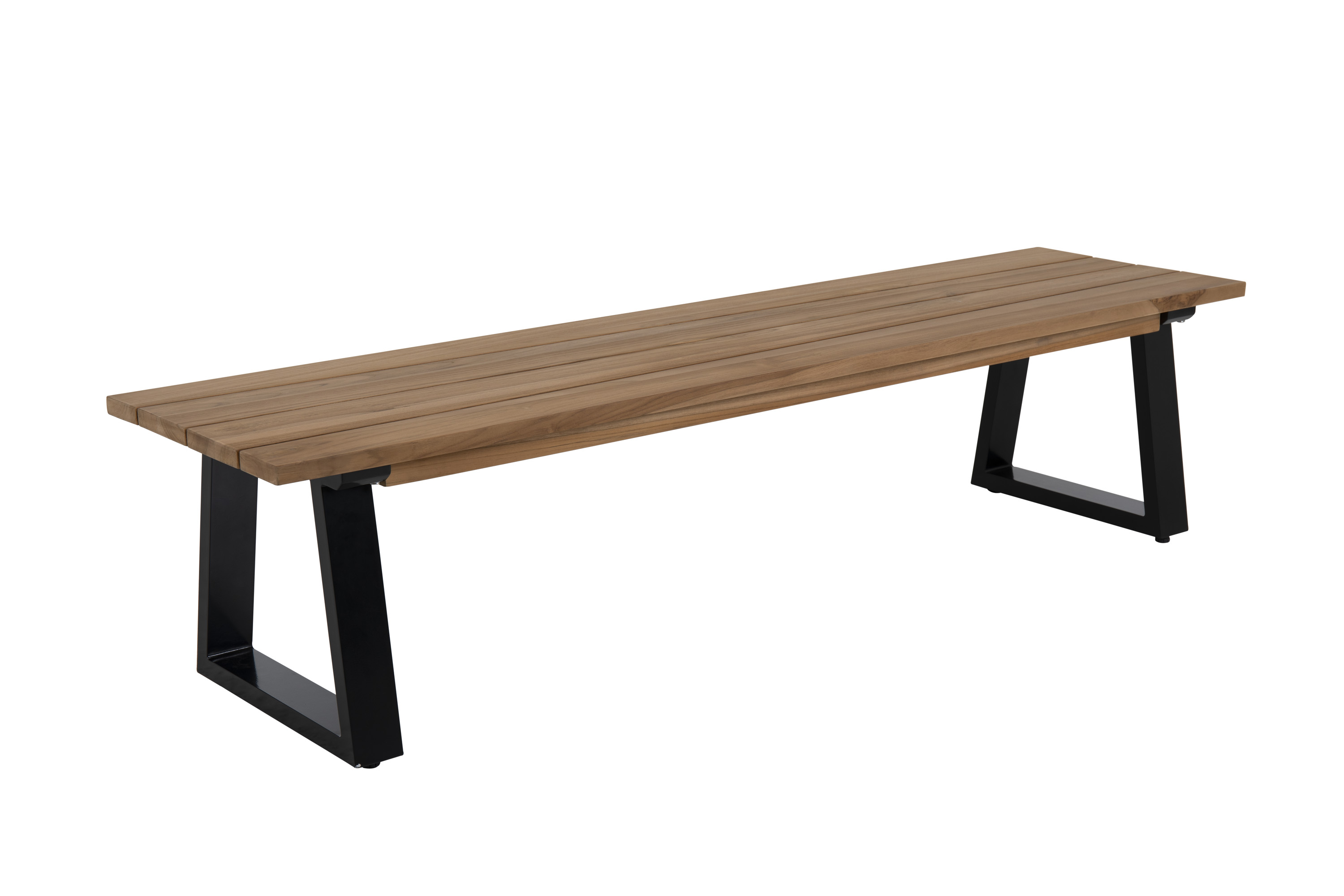 Brafab Laurion bänk Teak/svart 180x42x46 cm