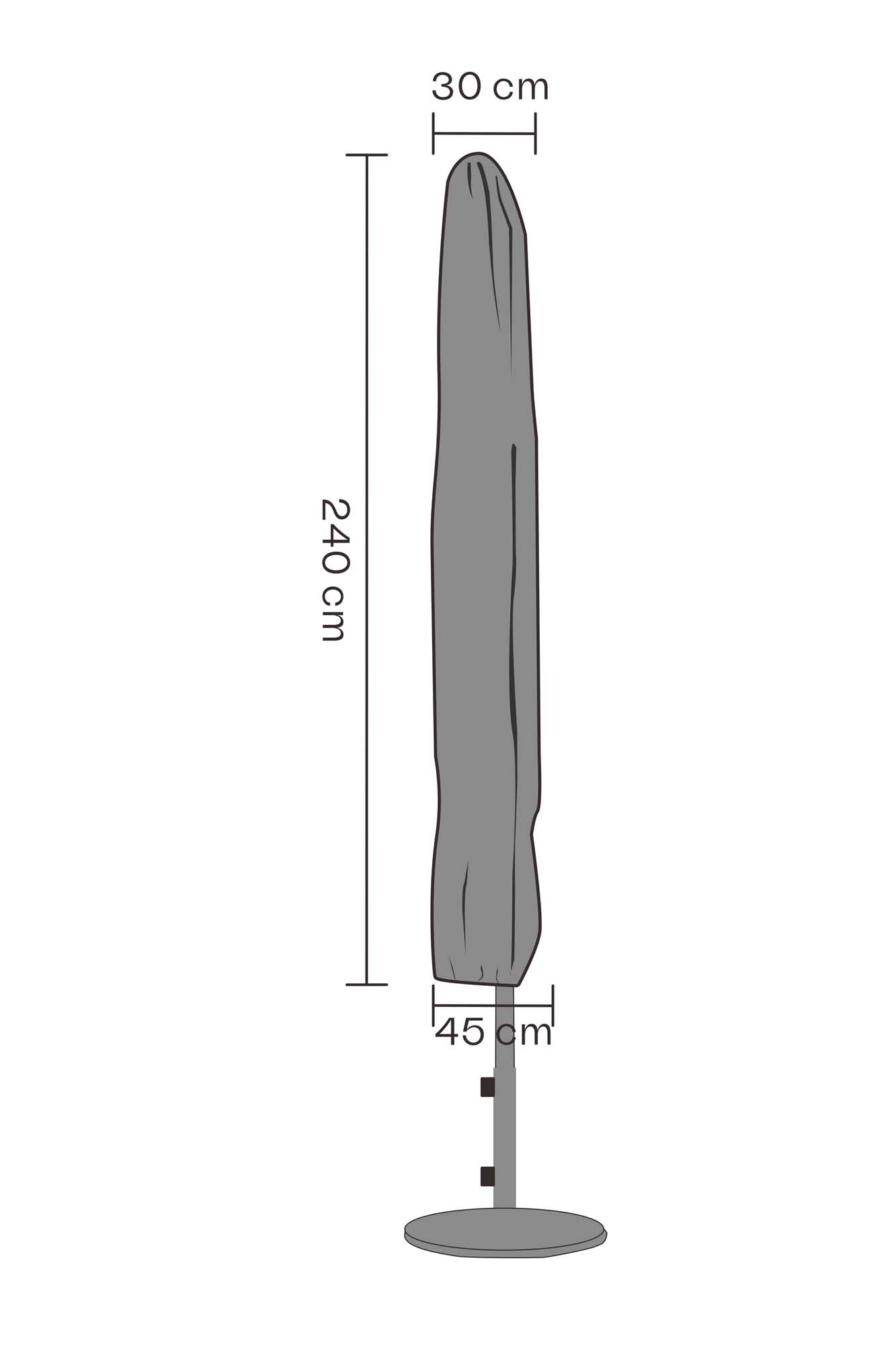 Brafab Möbelskydd (Vattentätt) Till parasoll 245 x 30-45 cm