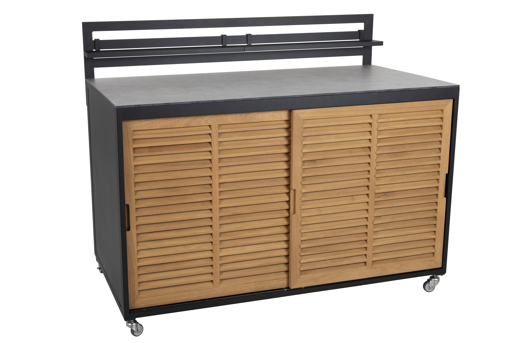 Brafab Fornax utekök Svart/teak 140 x 114 x 74 cm