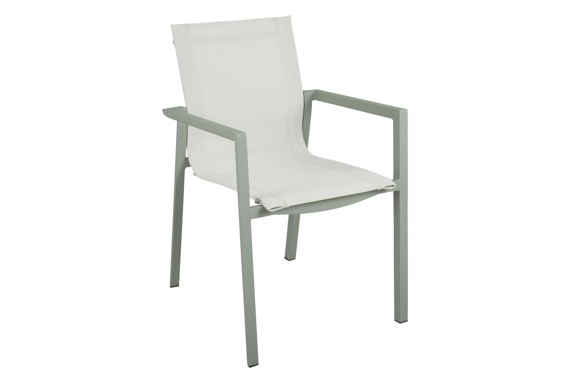 Brafab Delia karmstol Dusty green/vit Textilene