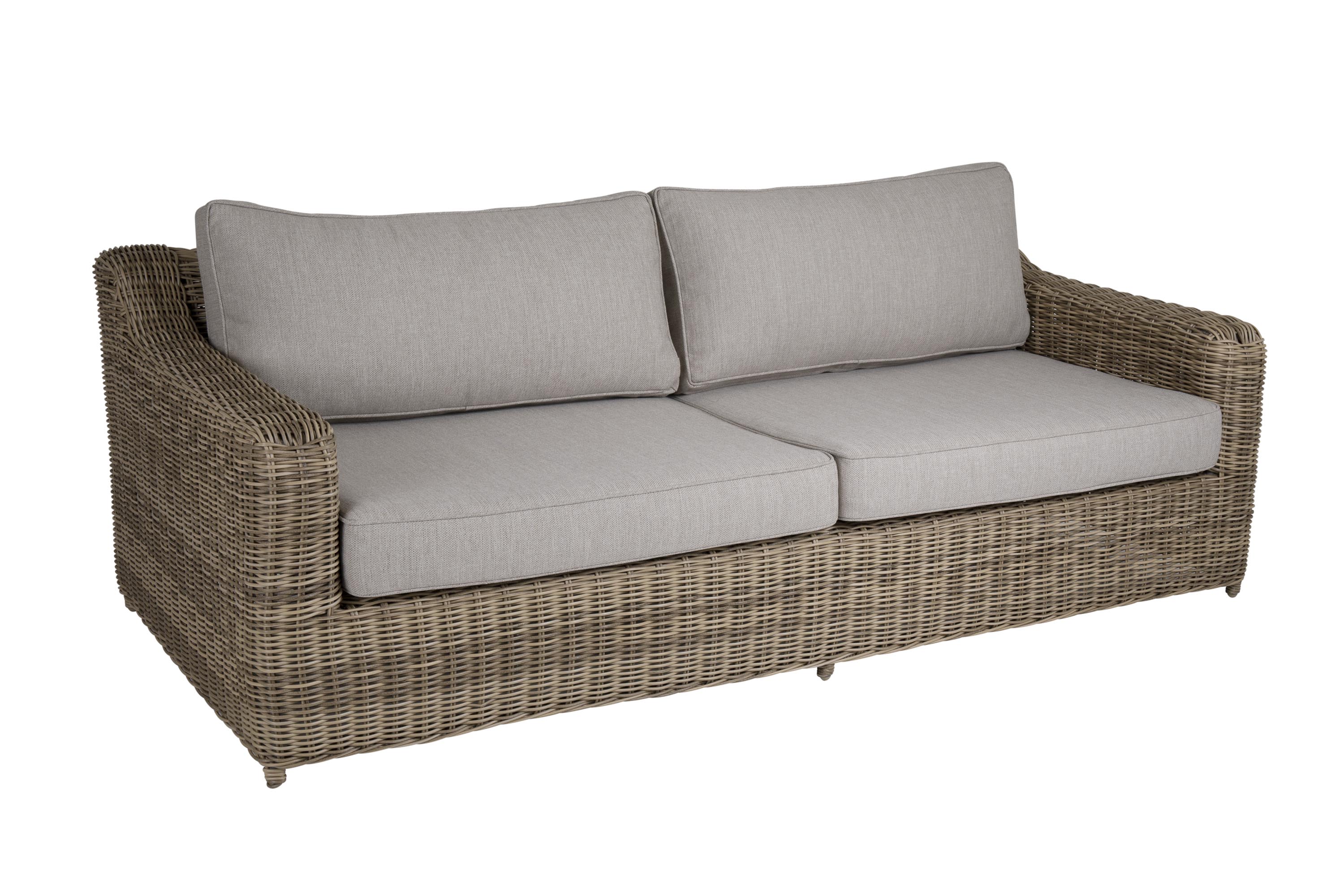 Brafab Glendon 3-sitssoffa Rustik med beige allvädersdyna