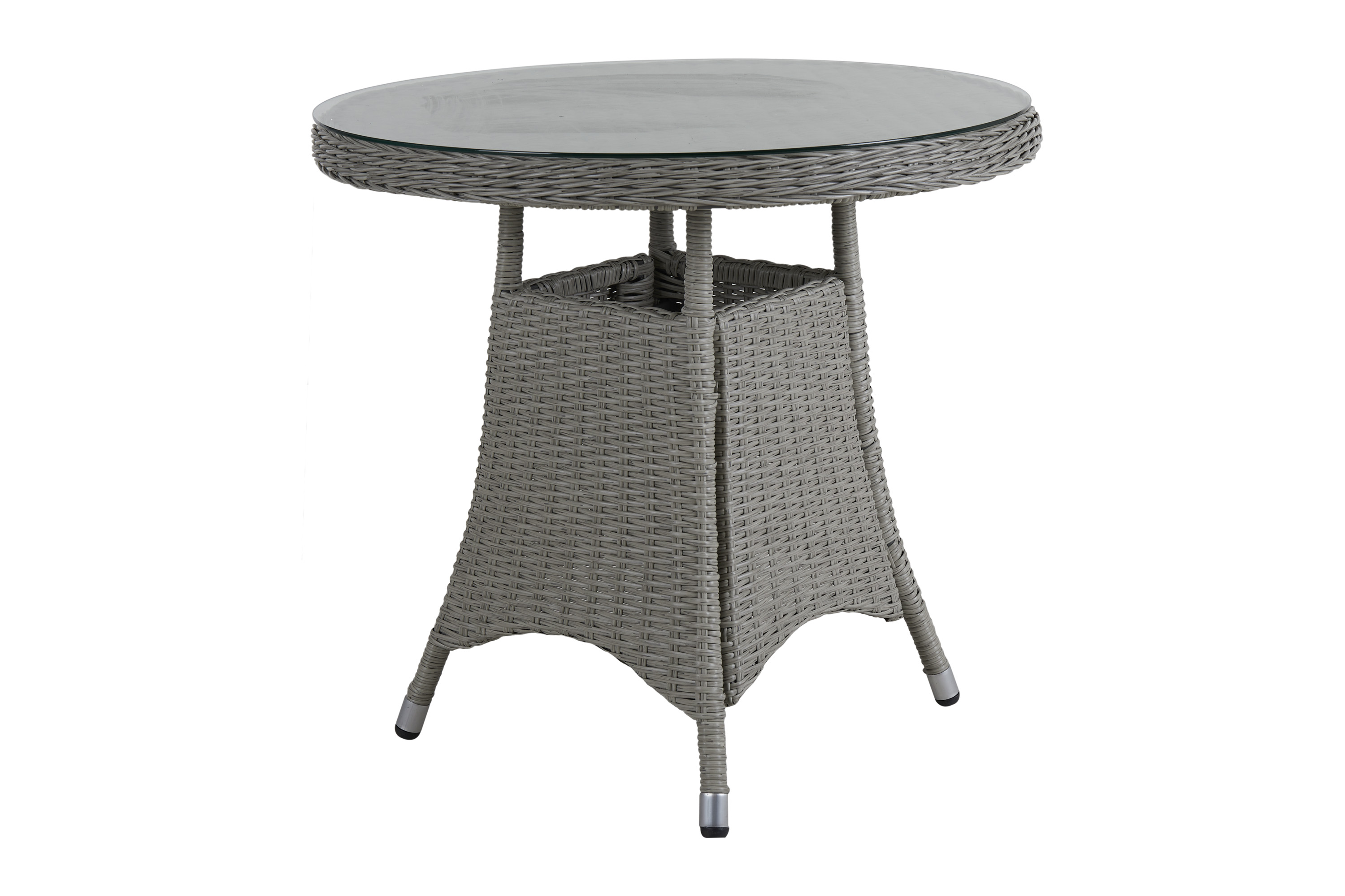 Brafab Hornbrook matbord Grå med glas 80 x 73 cm