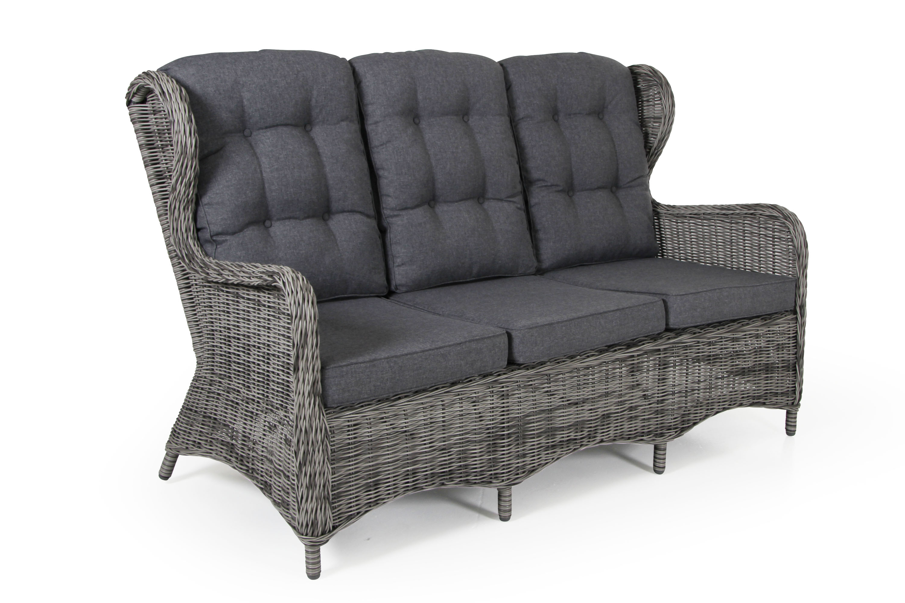 Brafab Rosita 3-sitssoffa Grå med grå dyna 170 x 86 cm