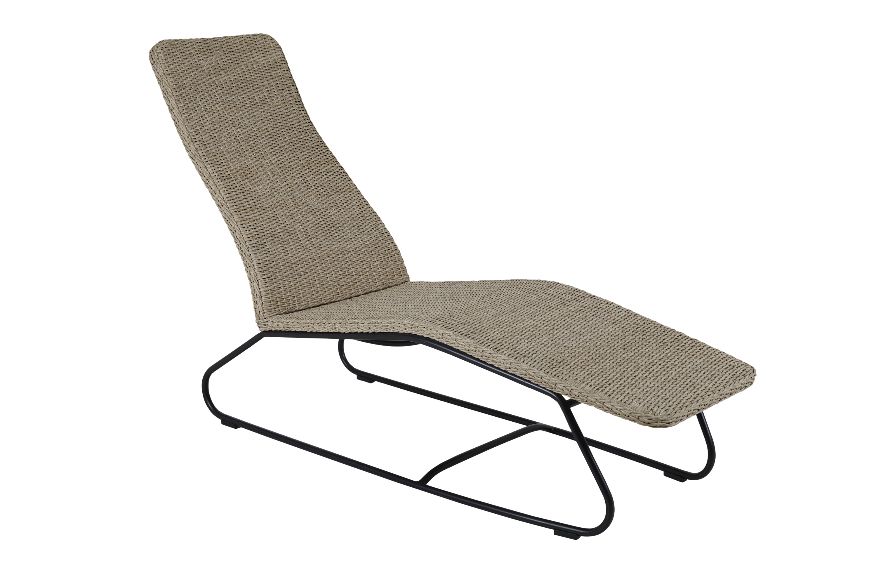 Brafab Akleja solsäng Beige med beige dyna Svart aluminium