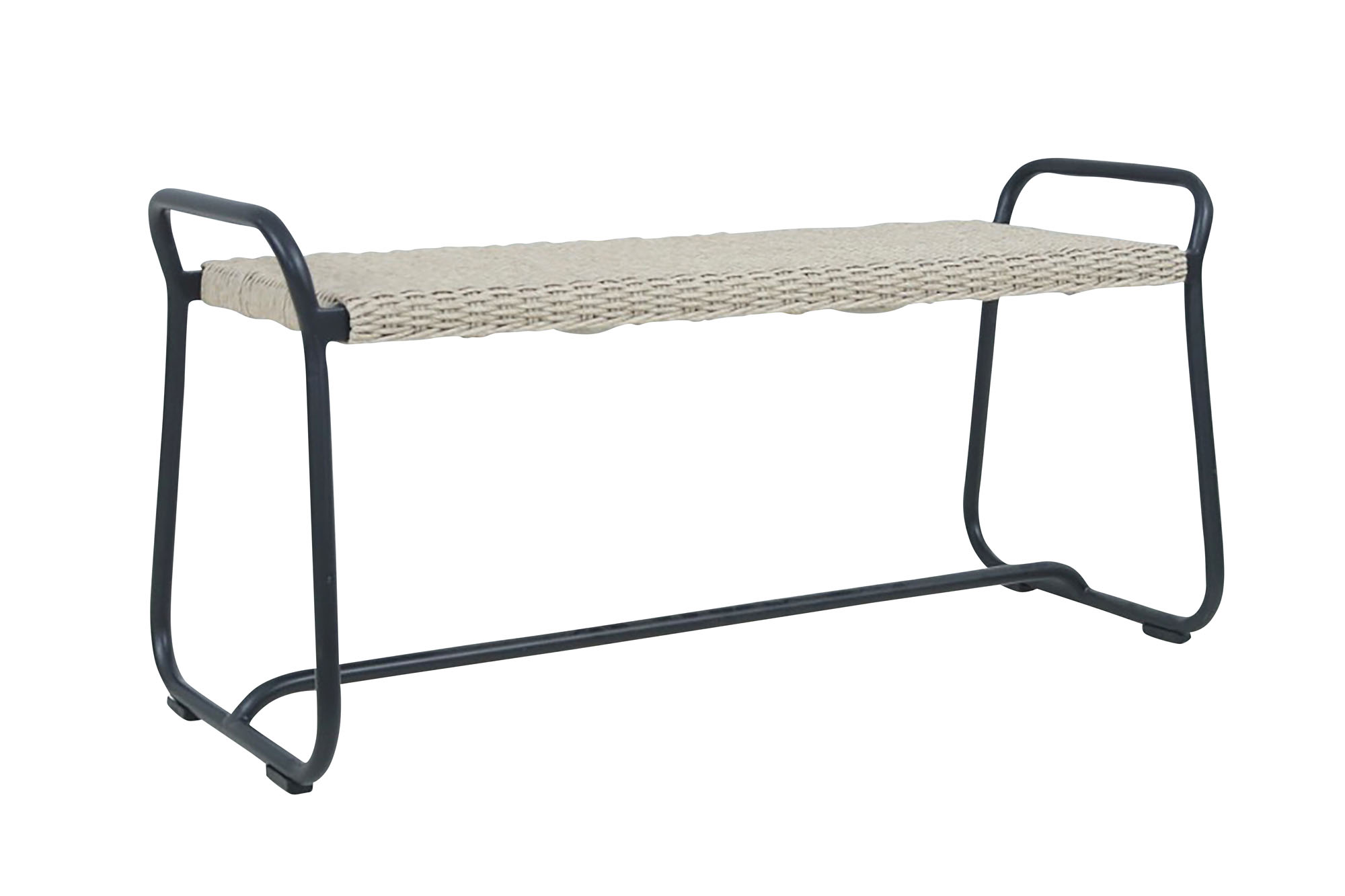 Brafab Midway bänk Svart/beige 110 cm