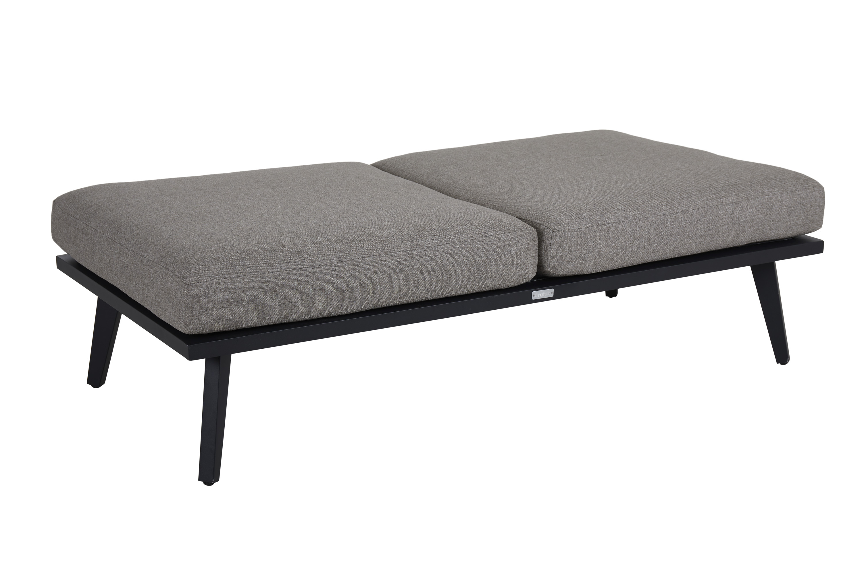 Brafab Villac 2-sitsmodul Svart med beige dyna
