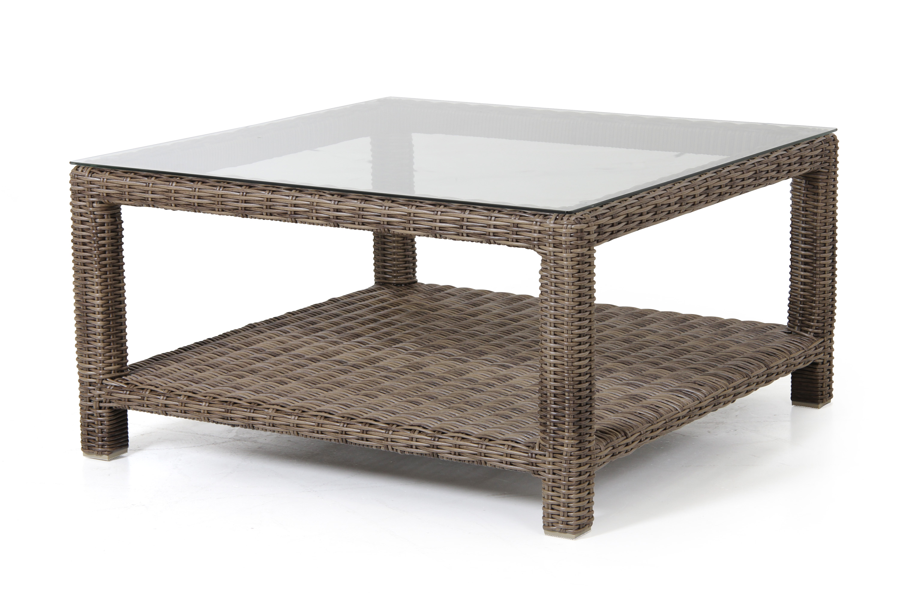 Brafab Ninja soffbord Rustik med glastopp 90x90 cm Rustik med glastopp 90 x 90 cm