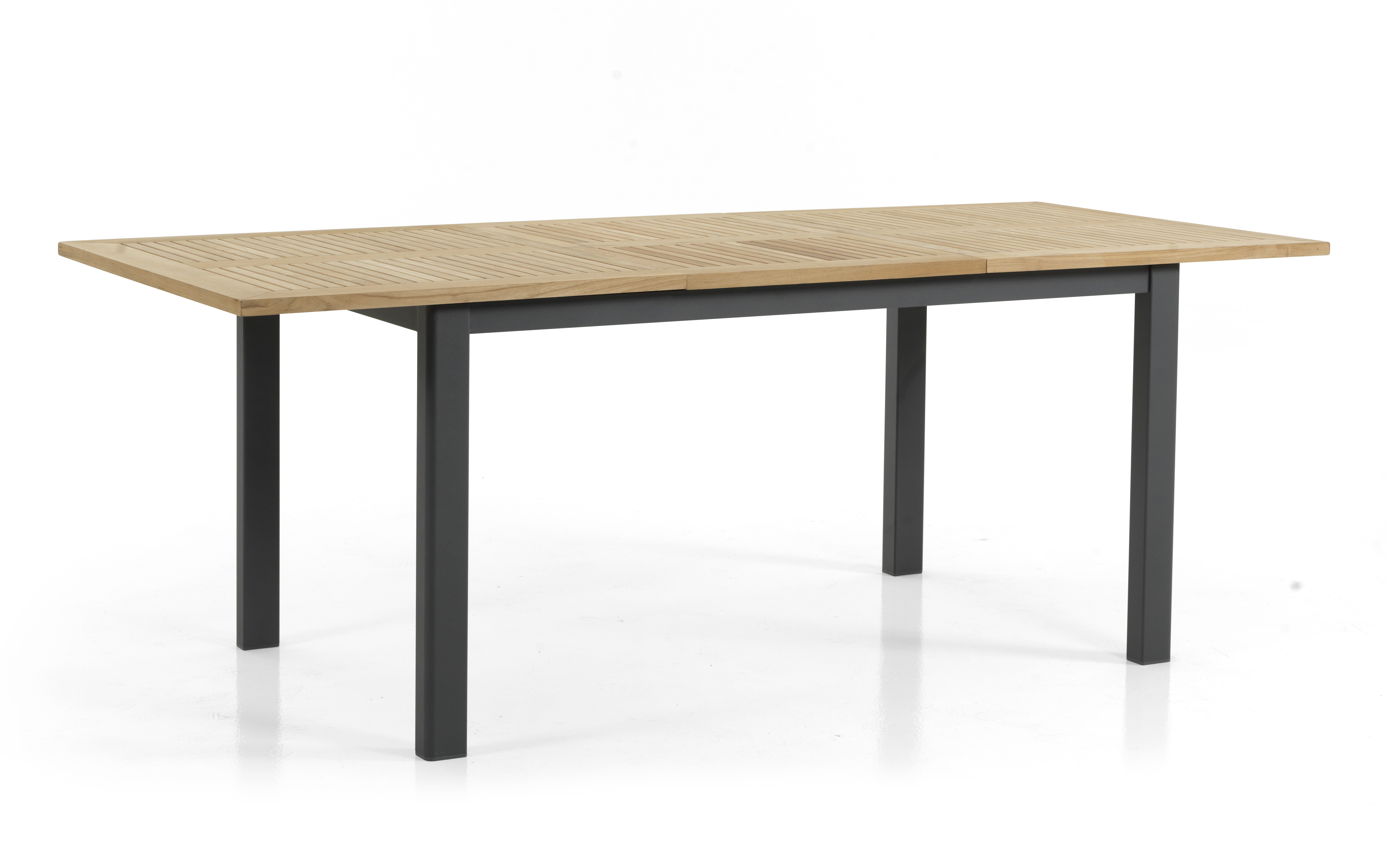 Brafab Lyon matbord Svart/teak 152 - 210 x 92 cm