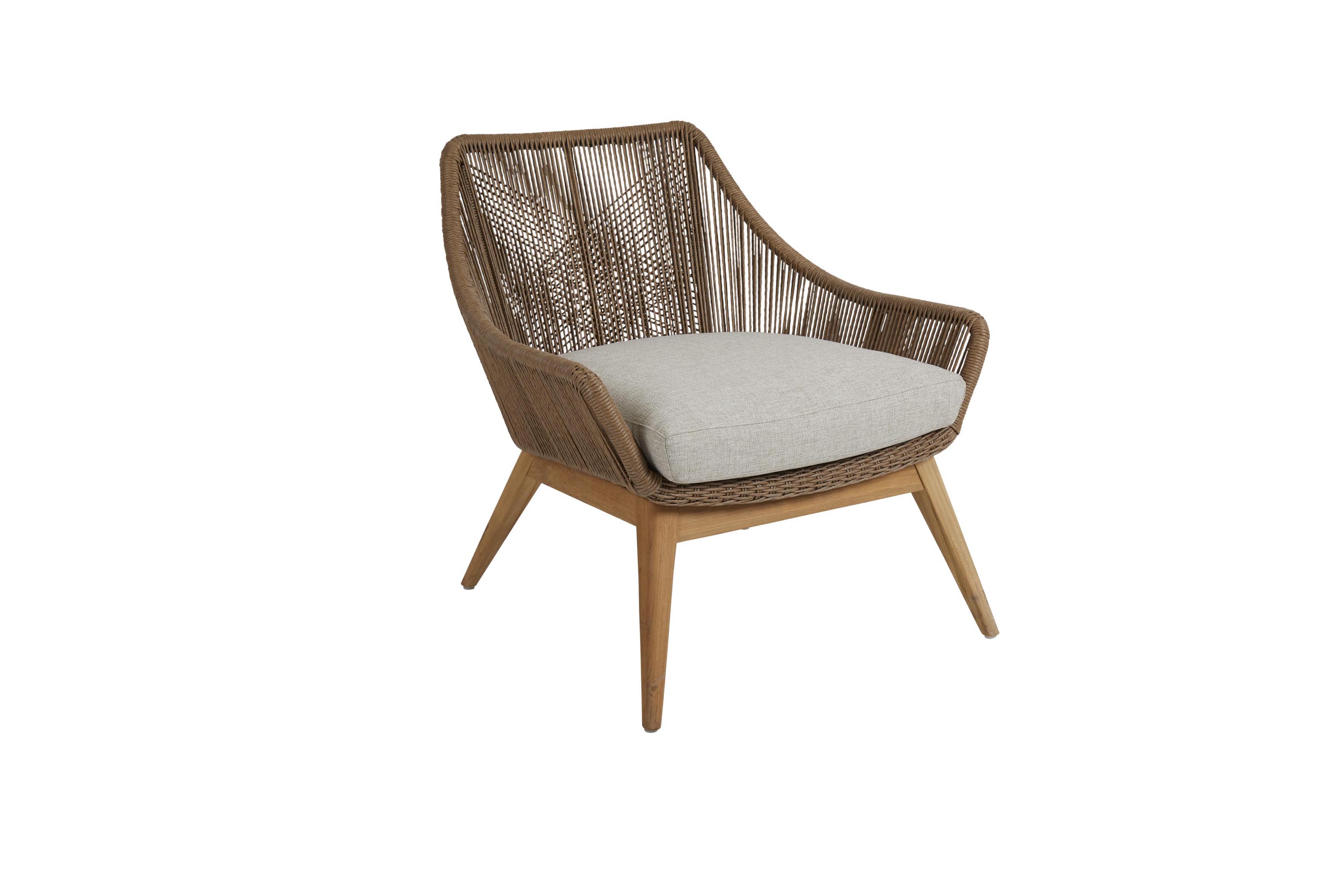 Brafab Hassel fåtölj Natur med beige dyna 77 x 86 cm