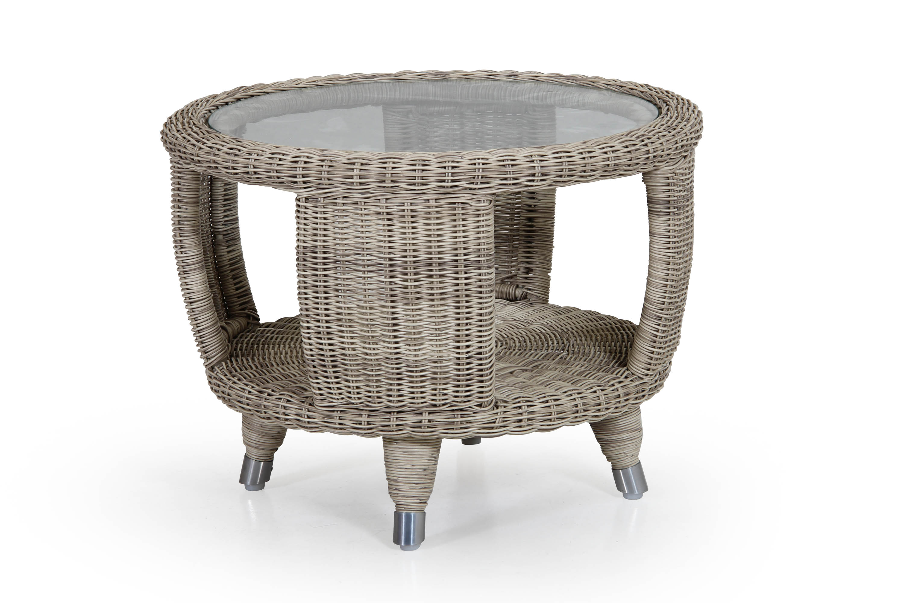 Brafab Silva sidobord Beige med glasskiva 60 cm