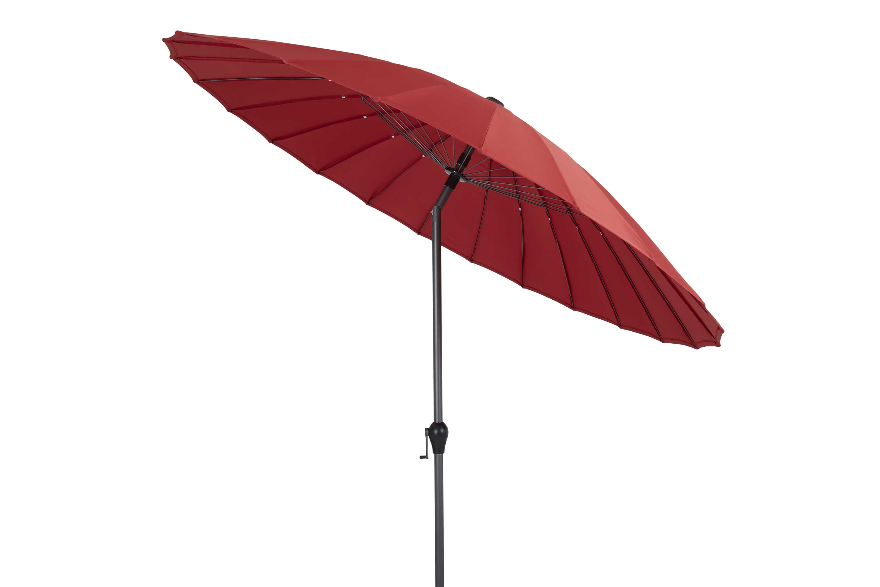 Brafab Shanghai parasoll Antracit/röd 2,7 m