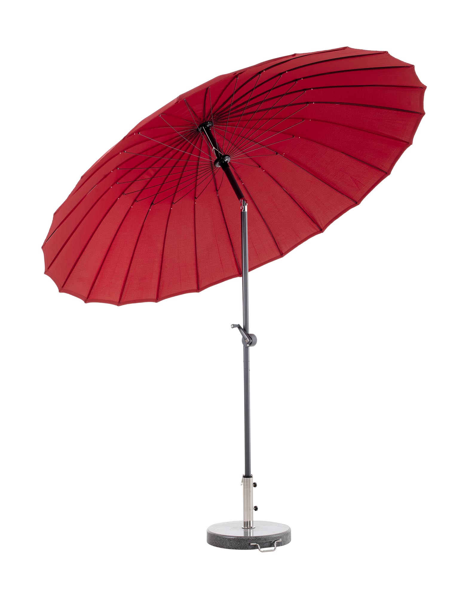Brafab Shanghai parasoll Antracit/röd 2,7 m