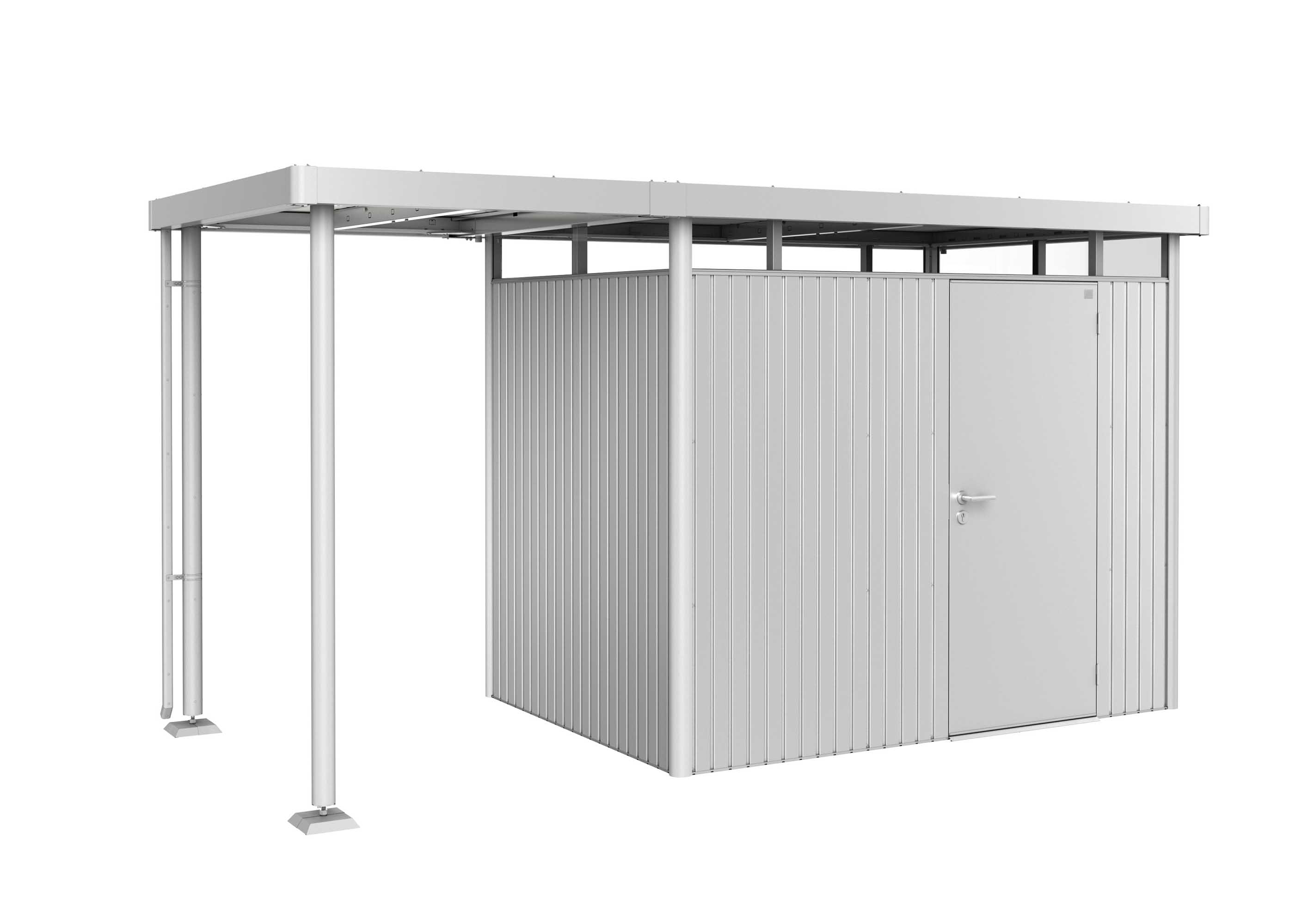 Biohort Sidotak S trädgårdsskjul Metallic silver Till HighLine H2