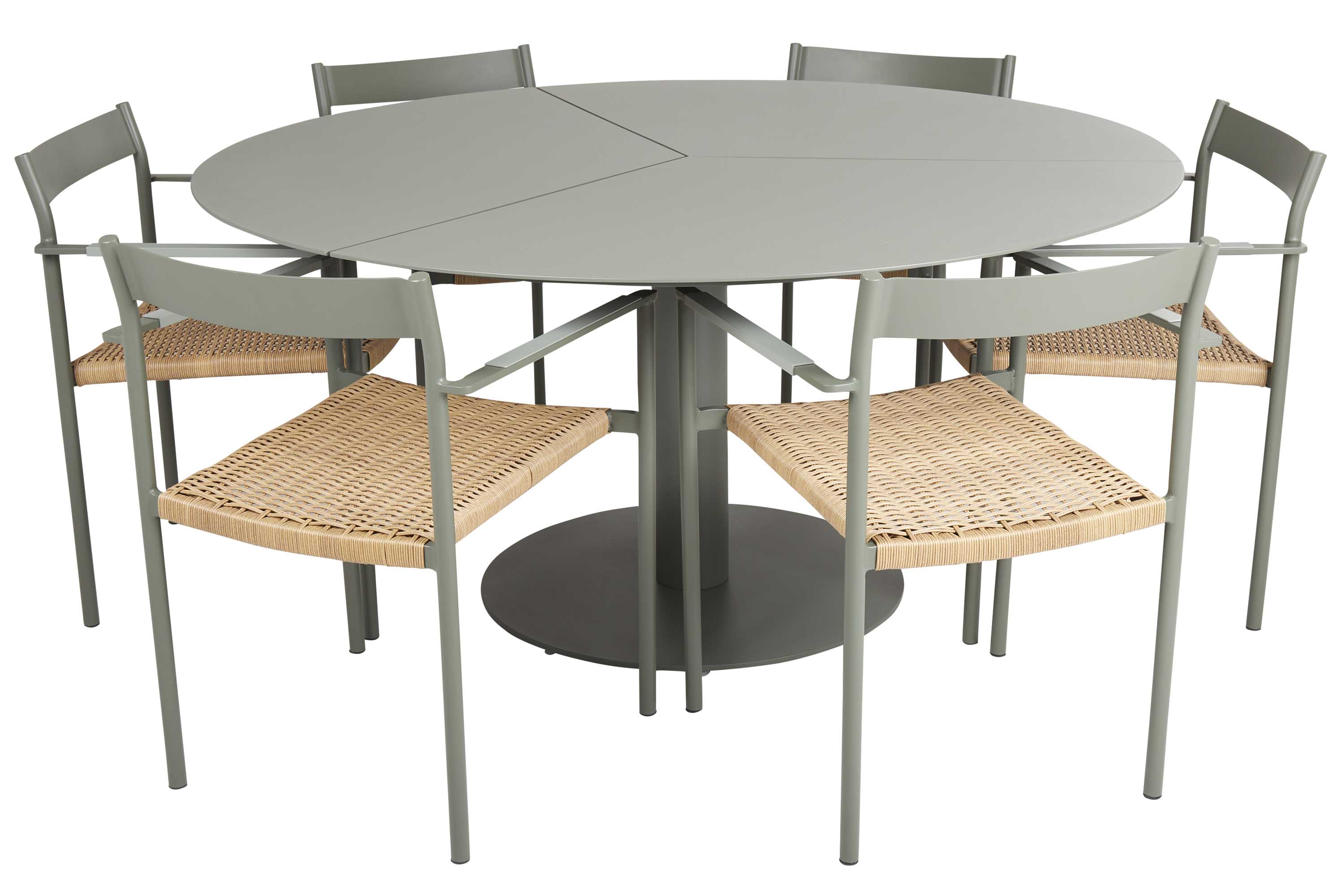 Brafab Peace & DK matgrupp Nordic green 6 stolar & bord 150 cm