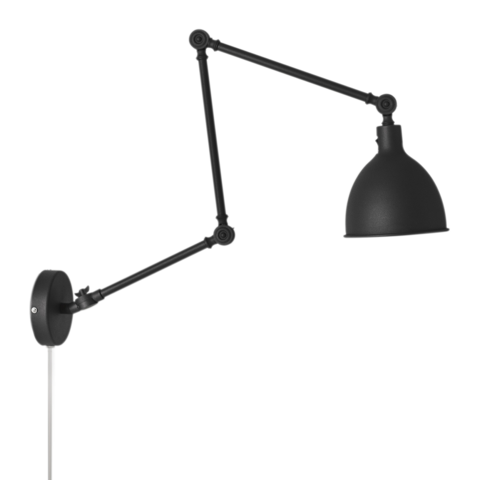 By Rydéns Bazar vägglampa l61.5-122.cm Svart Sandsvart