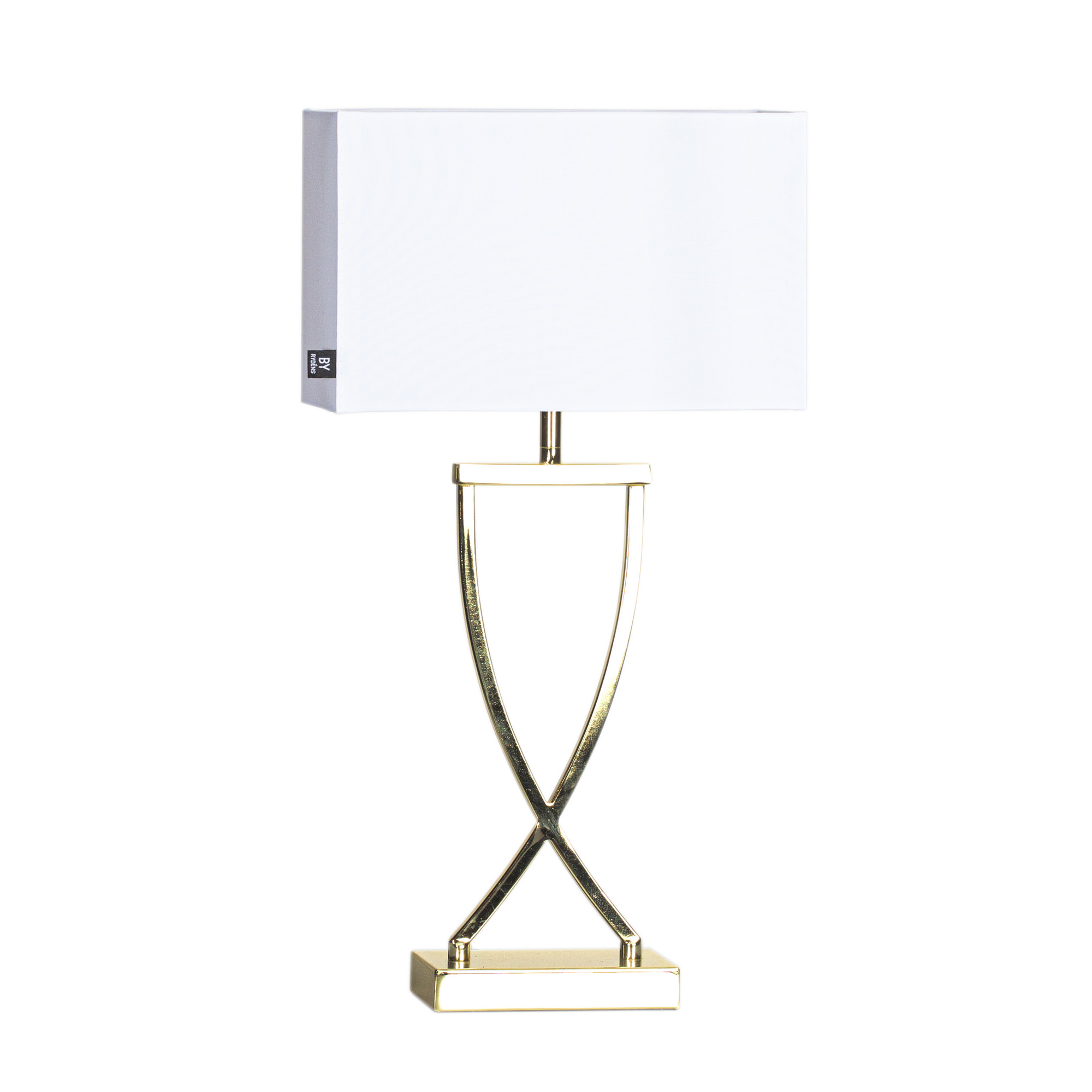 By Rydéns Omega bordslampa Mässing/vit 52 cm