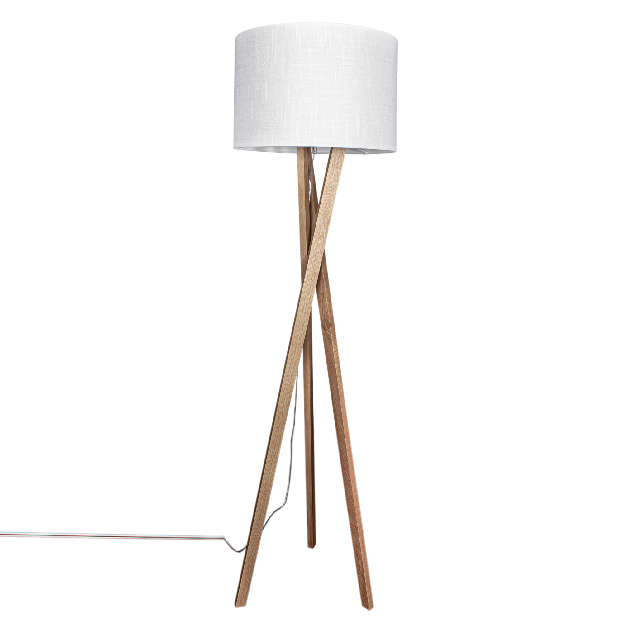 By Rydéns Vega golvlampa Vit/ek 160 cm