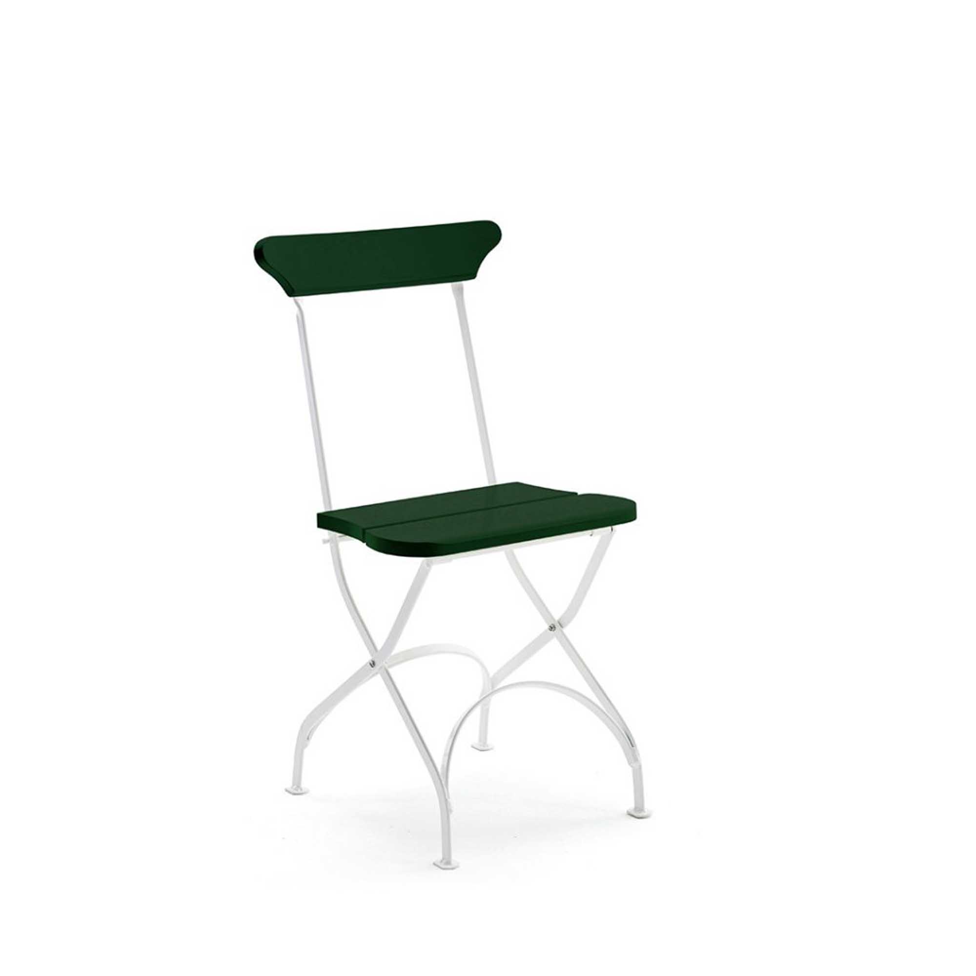 Byarums bruk Classic no.2 stol Vit/grönlack. fur